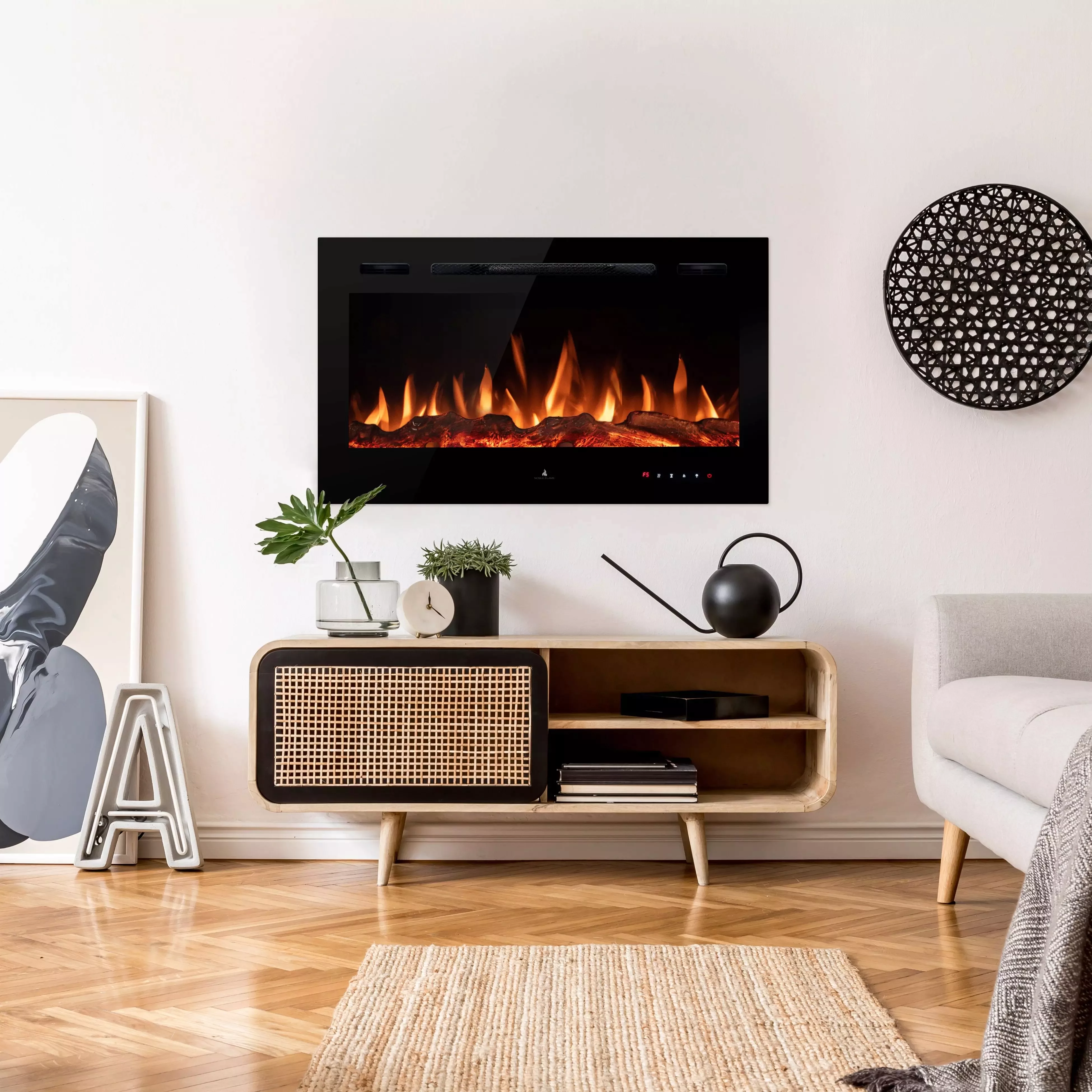 Noble Flame Paris schwarz 660 [Elektrokamin Wandeinbau/wandhängend] günstig online kaufen