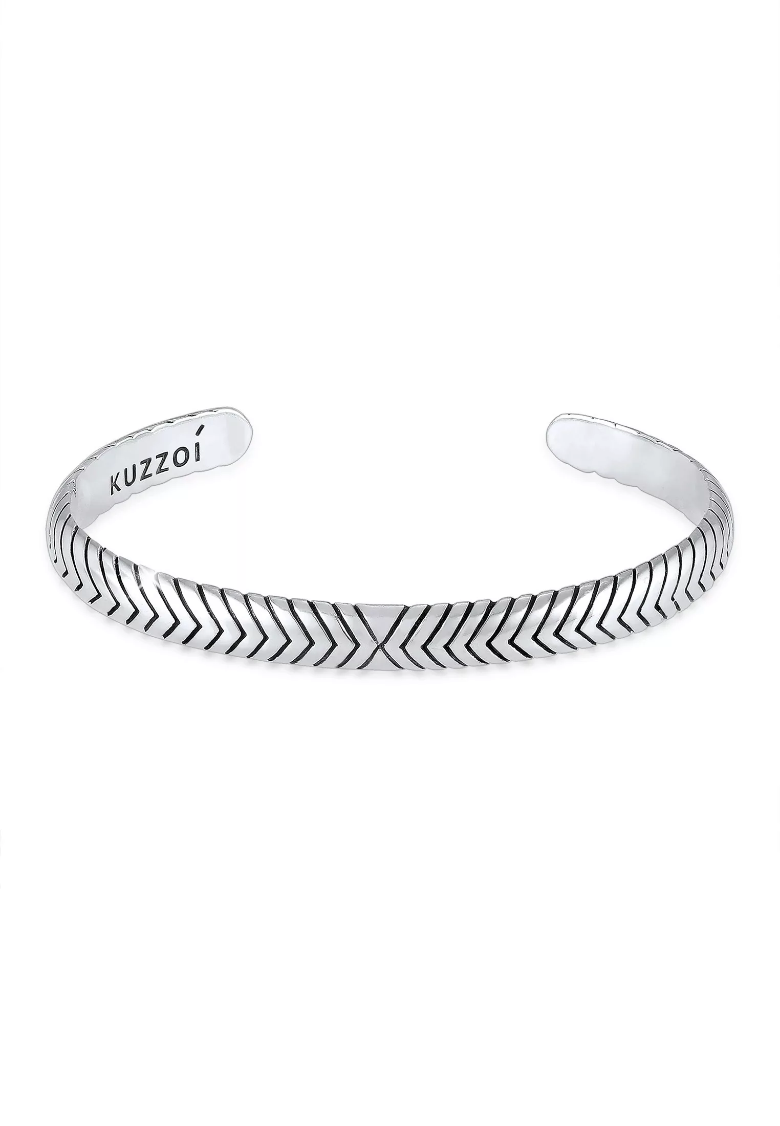Kuzzoi Armband "Herren Armreif Oxidiert Verstellbar 925 Silber" günstig online kaufen
