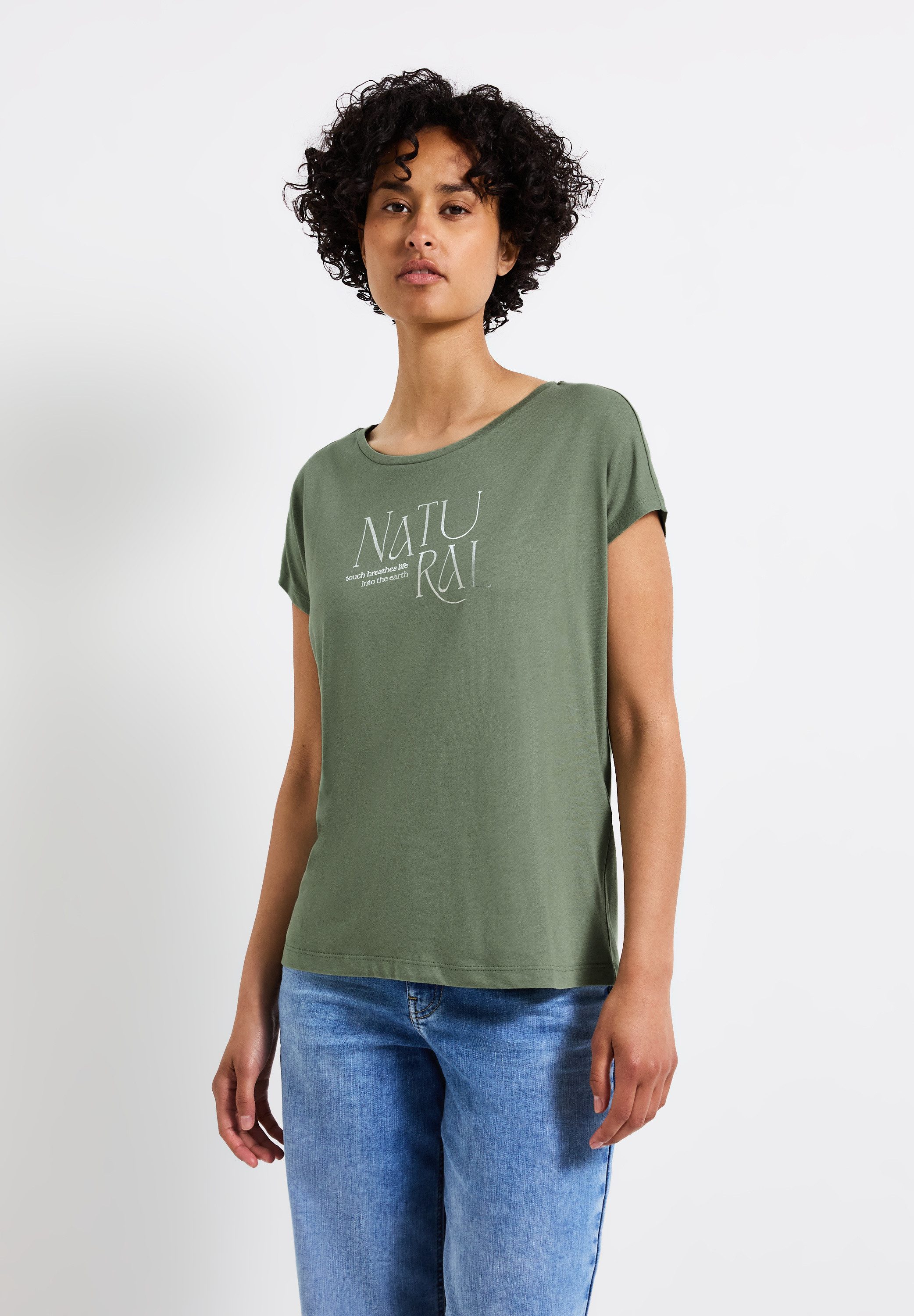 STREET ONE T-Shirt, mit Materialmix günstig online kaufen