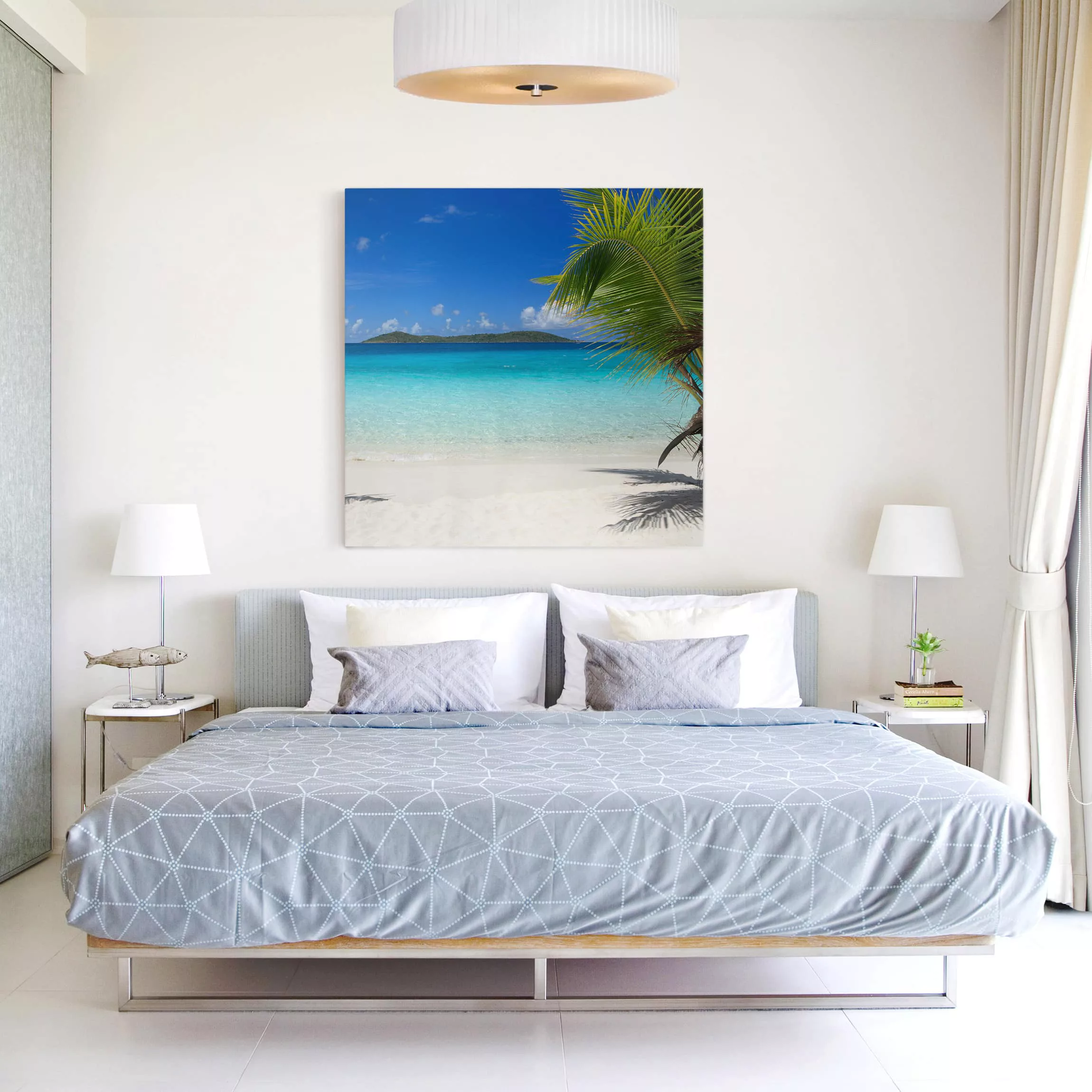 Leinwandbild Strand - Quadrat Perfect Maledives günstig online kaufen