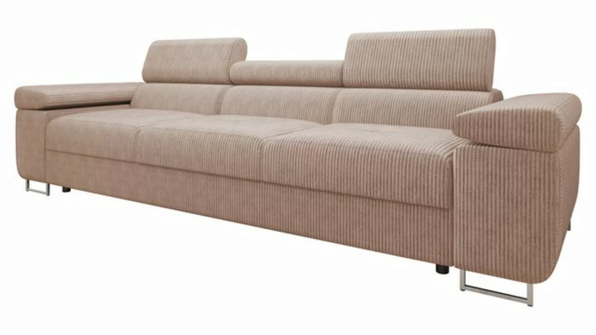 MIRJAN24 Sofa Torezio 3 Cord, Einstellbare Kopfstützen, 263x102x70-90 cm günstig online kaufen