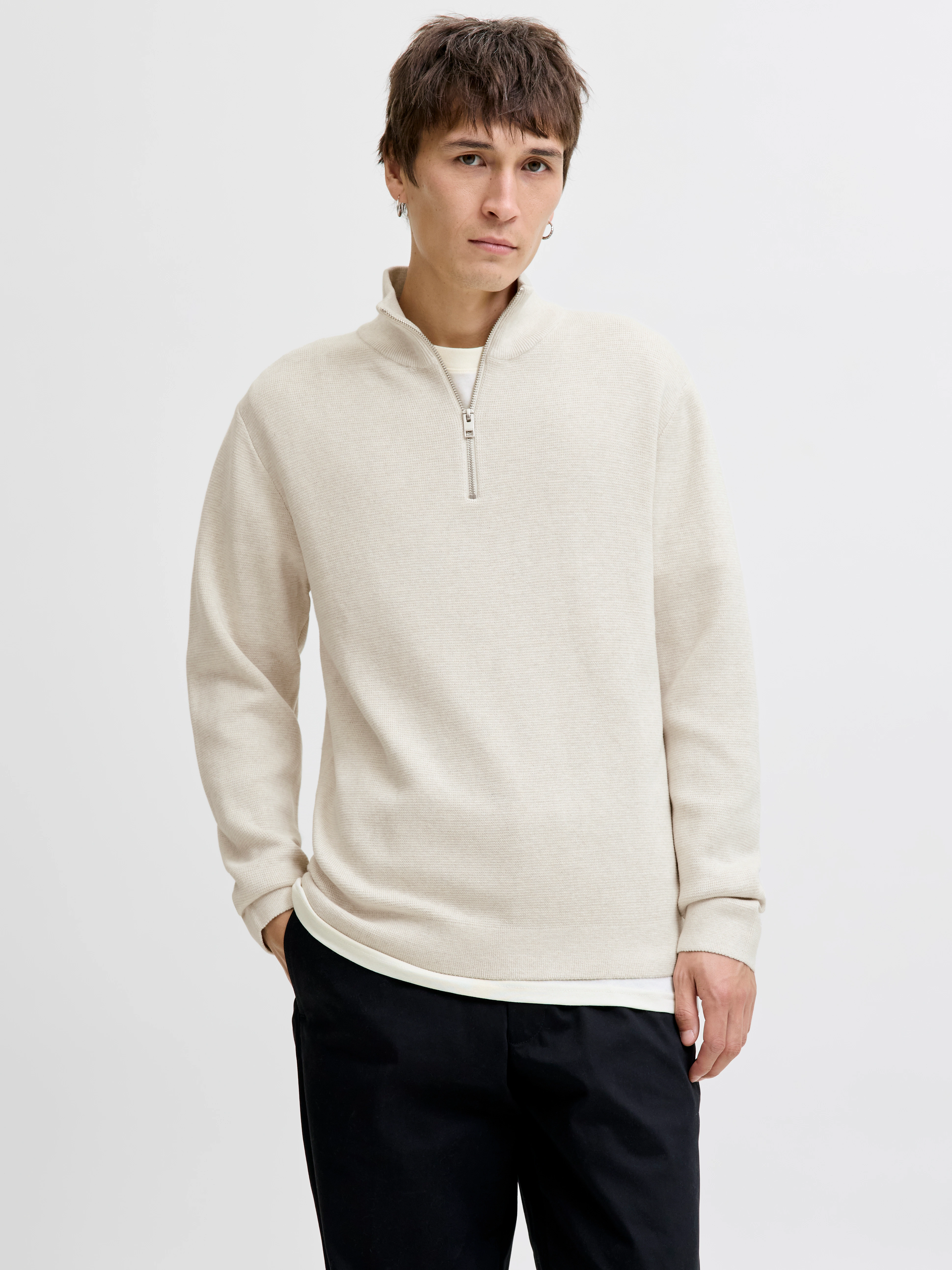Jack & Jones Troyer "JPRBLAMILANO STITCH KNIT HALF ZIP SN", mit kurzem Reiß günstig online kaufen