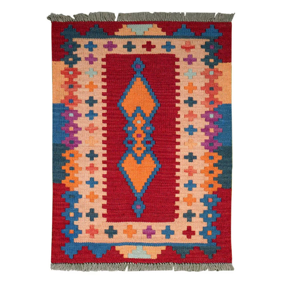 PersaTepp Teppich Kelim Gashgai multicolor B/L: ca. 63x88 cm günstig online kaufen