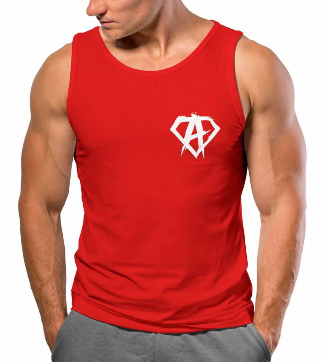 Neverless Tanktop Herren Tank-Top Print Aufdruck Alpha Superhero Gym Anarch günstig online kaufen