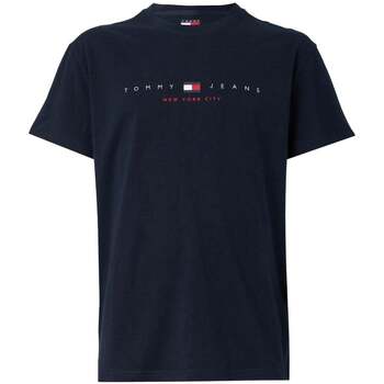 Tommy Jeans  T-Shirt Flag Linear T-Shirt Dark Night Navy günstig online kaufen