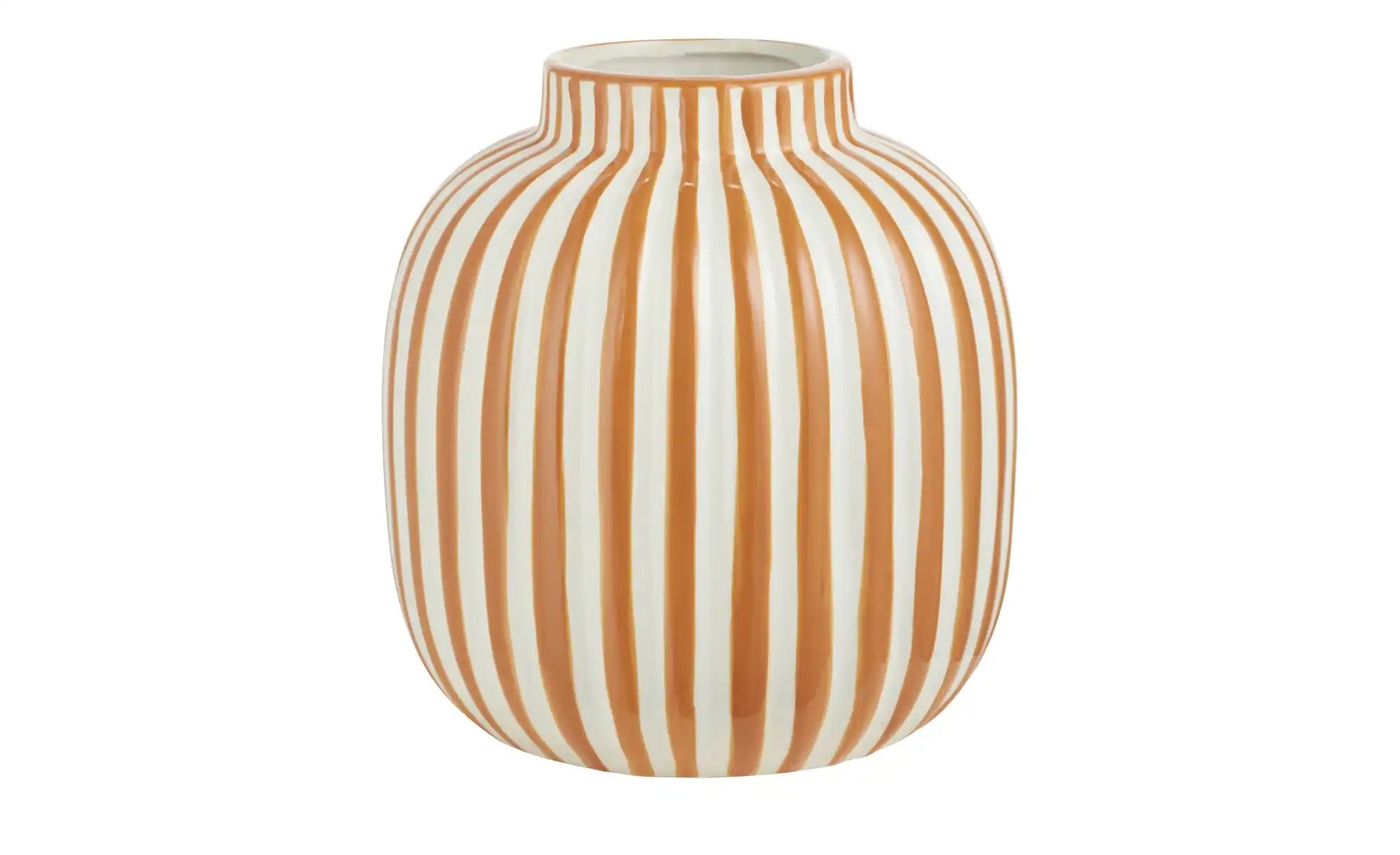 HOME STORY Vase   ¦ orange ¦ Dolomite ¦ Maße (cm): H: 20,5  Ø: 19 Accessoir günstig online kaufen