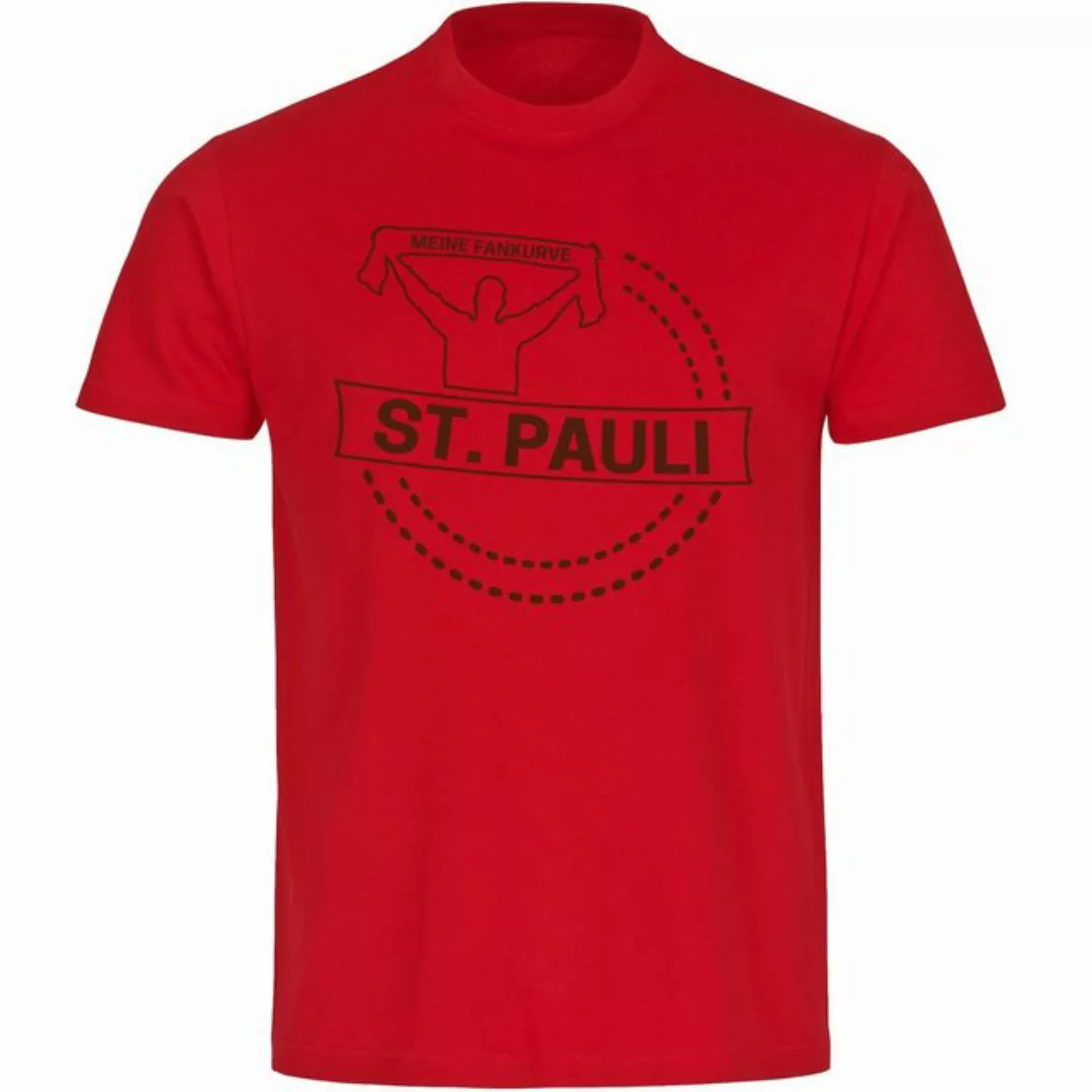 multifanshop T-Shirt Herren St. Pauli - Meine Fankurve - Männer günstig online kaufen