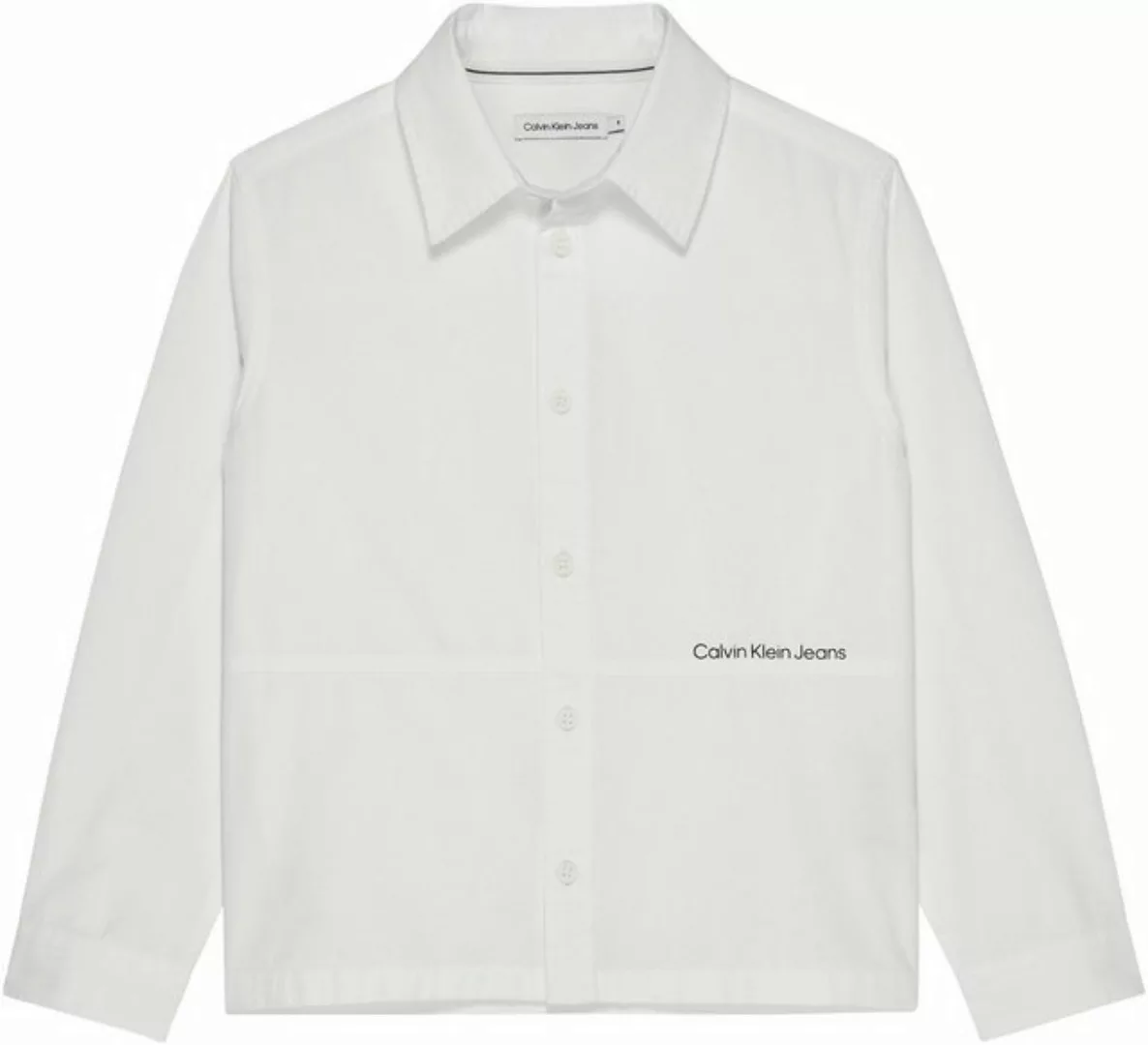 Calvin Klein Jeans Langarmhemd MINI LOGO TAPE POPLIN SHIRT günstig online kaufen