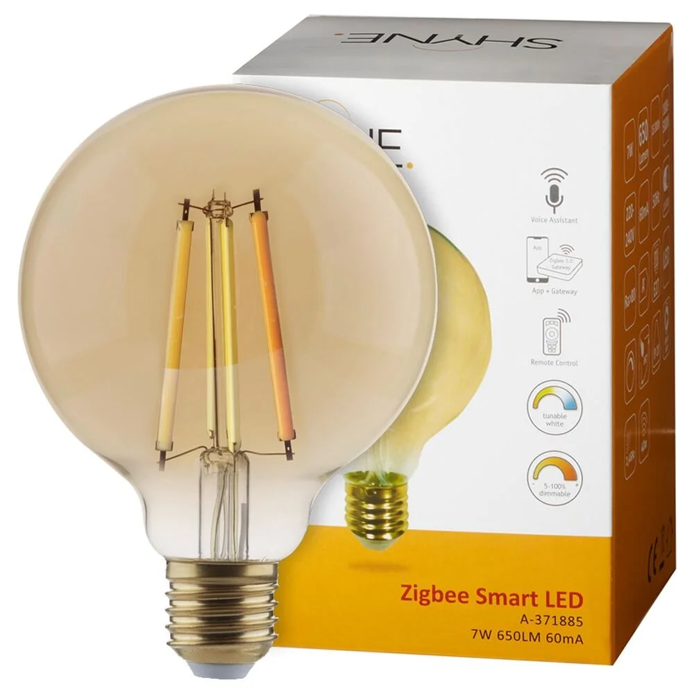 SHYNE | Smartes ZigBee LED Leuchtmittel E27, amber, tunable white, Globe - günstig online kaufen