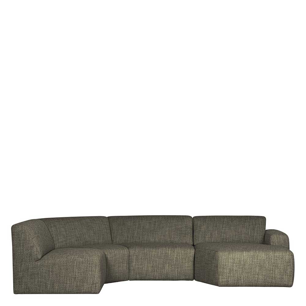 Ecksofa Sofa mit Armlehnen in Grün (vierteilig) günstig online kaufen