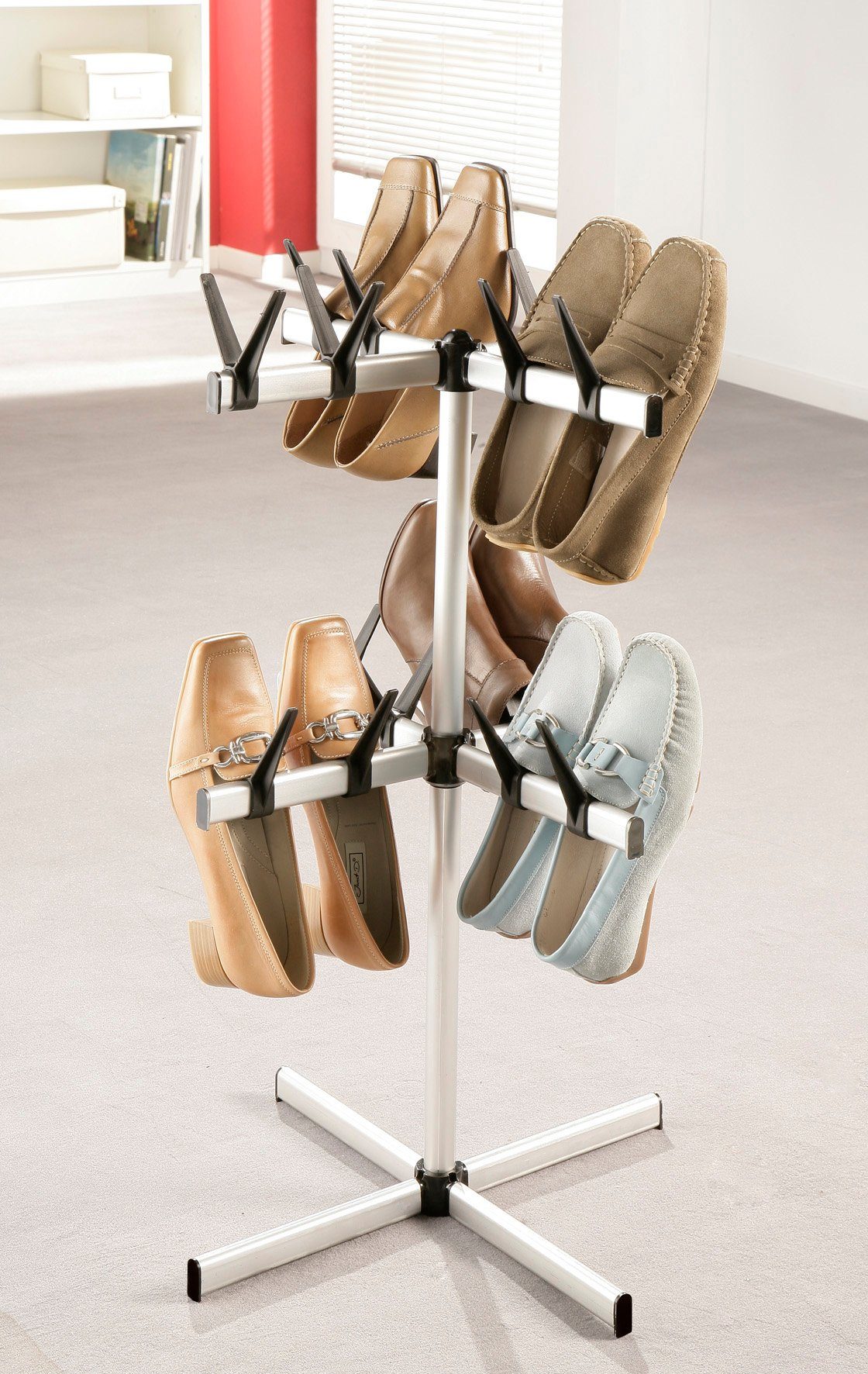 Ruco Schuhregal, Aluminium/Kunststoff, für 16 Paar günstig online kaufen