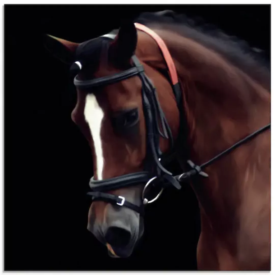 Artland Glasbild "Dressur Pferd", Haustiere, (1 St.) günstig online kaufen