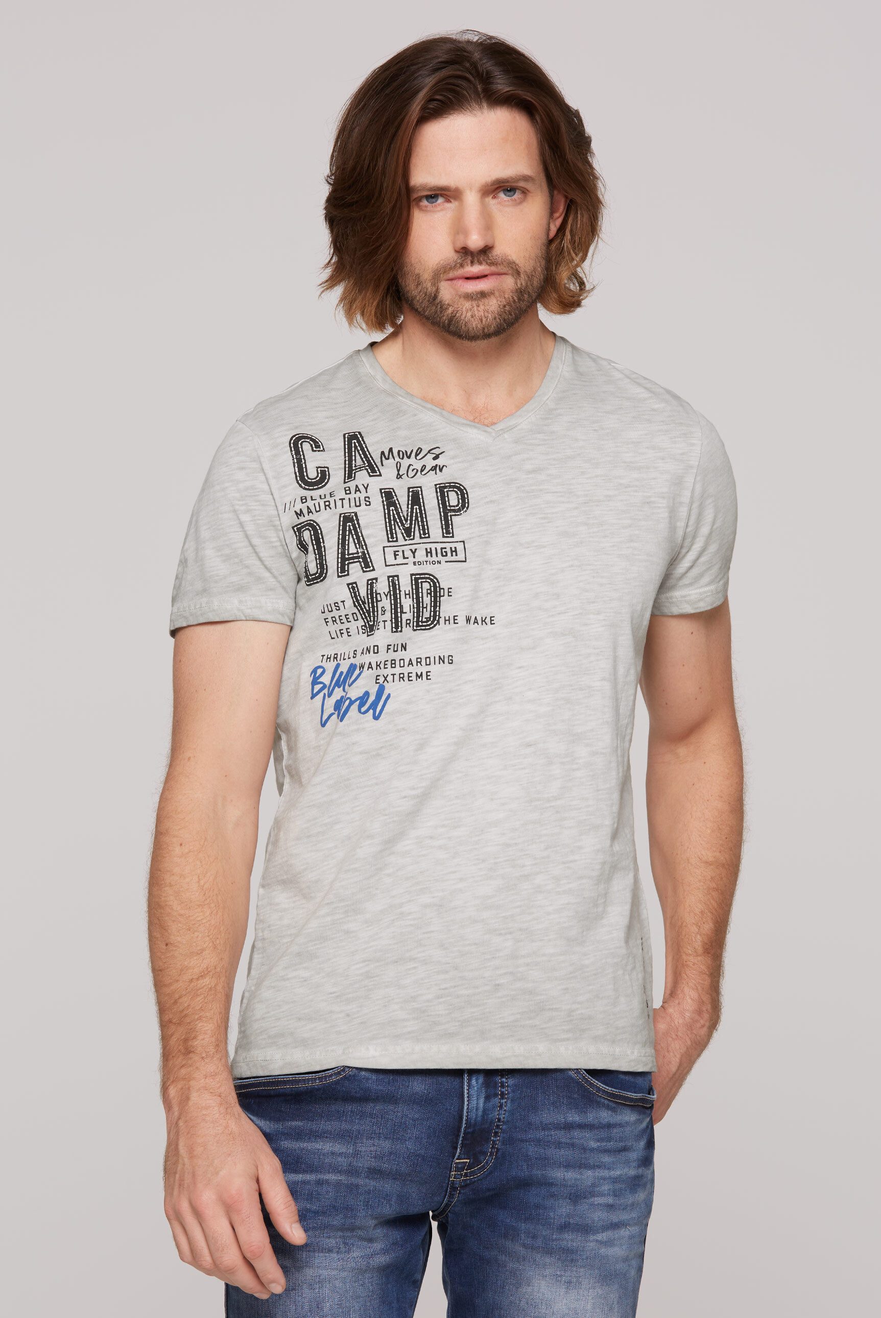 CAMP DAVID V-Shirt, aus Baumwolle günstig online kaufen