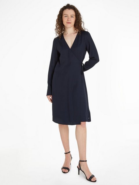 Tommy Hilfiger Blusenkleid SEAL AOP F&F KNEE DRESS mit Logopatch günstig online kaufen