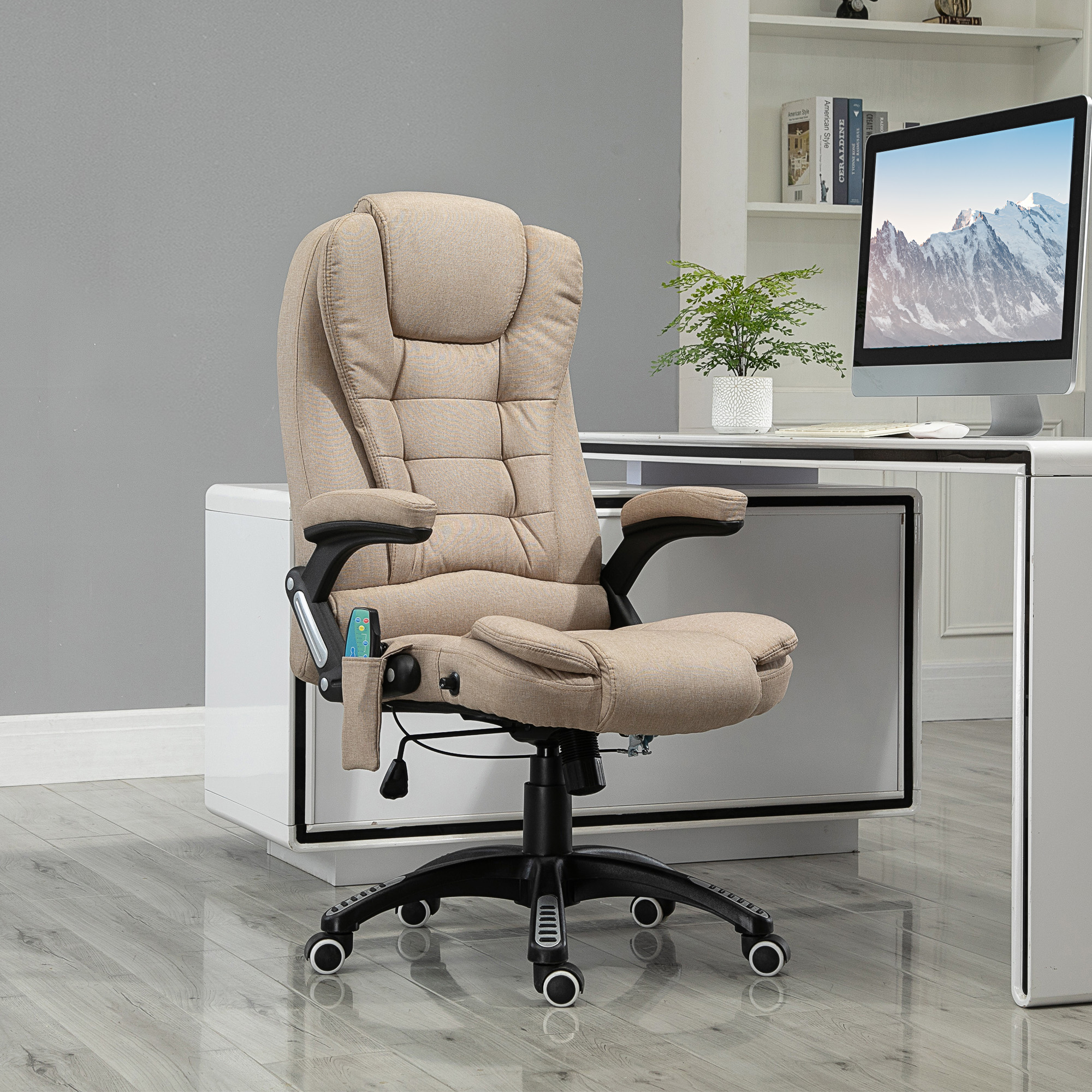 Vinsetto Bürostuhl mit Vibrationsmassage, Ergonomisch Schreibtischstuhl mit günstig online kaufen
