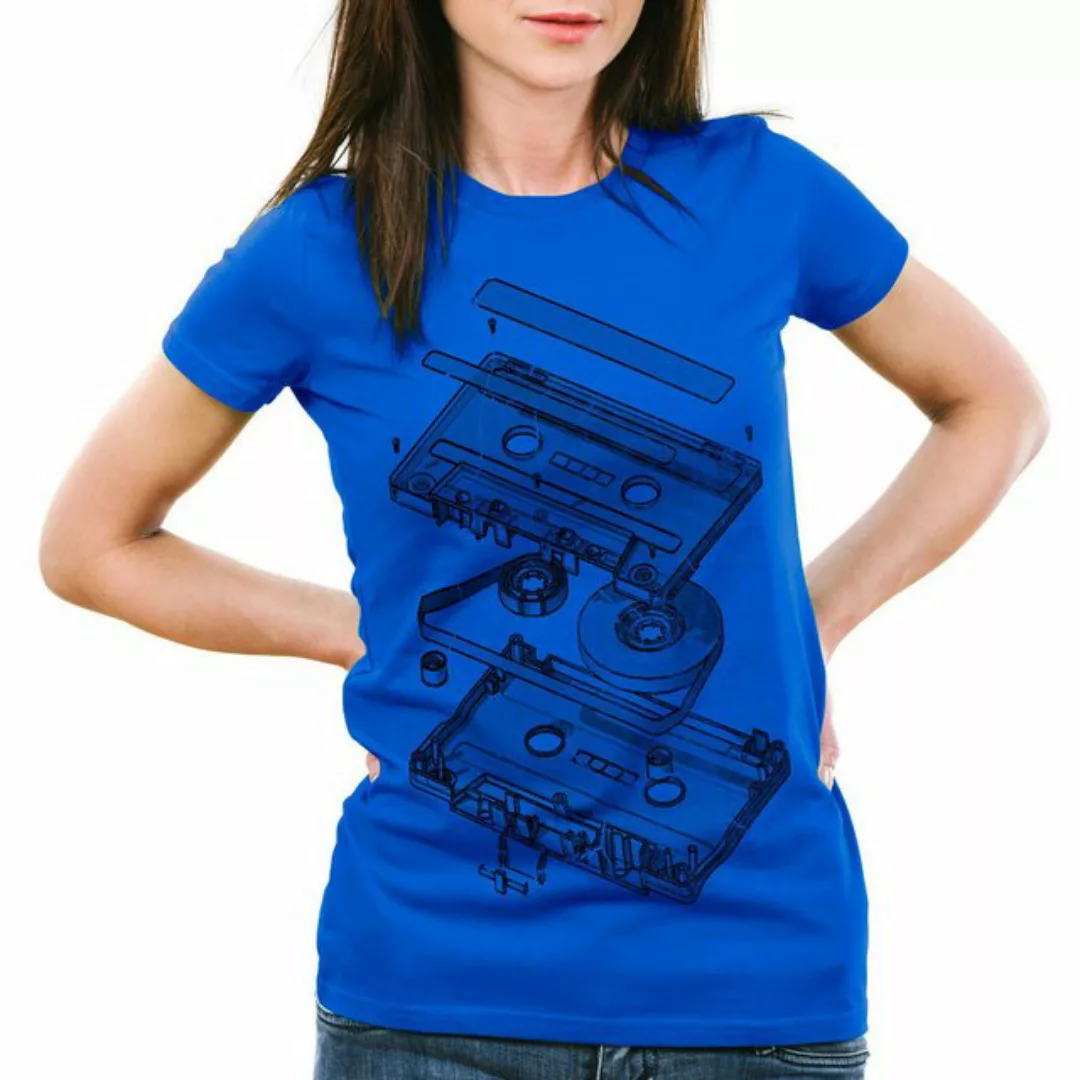 style3 T-Shirt Tape Kassette mc dj 3D turntable ndw analog disko cd 80er günstig online kaufen