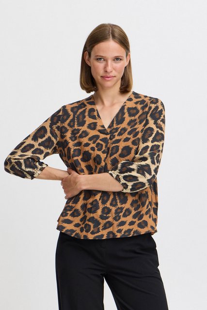 b.young Kurzarmbluse BYHinva moderne Damen Bluse im Leo-Style günstig online kaufen