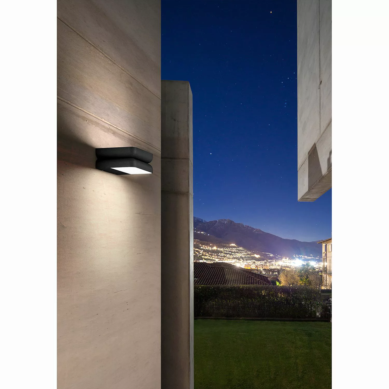 LED Wandleuchte Snap in Graphit 2x 8W 840lm IP54 günstig online kaufen