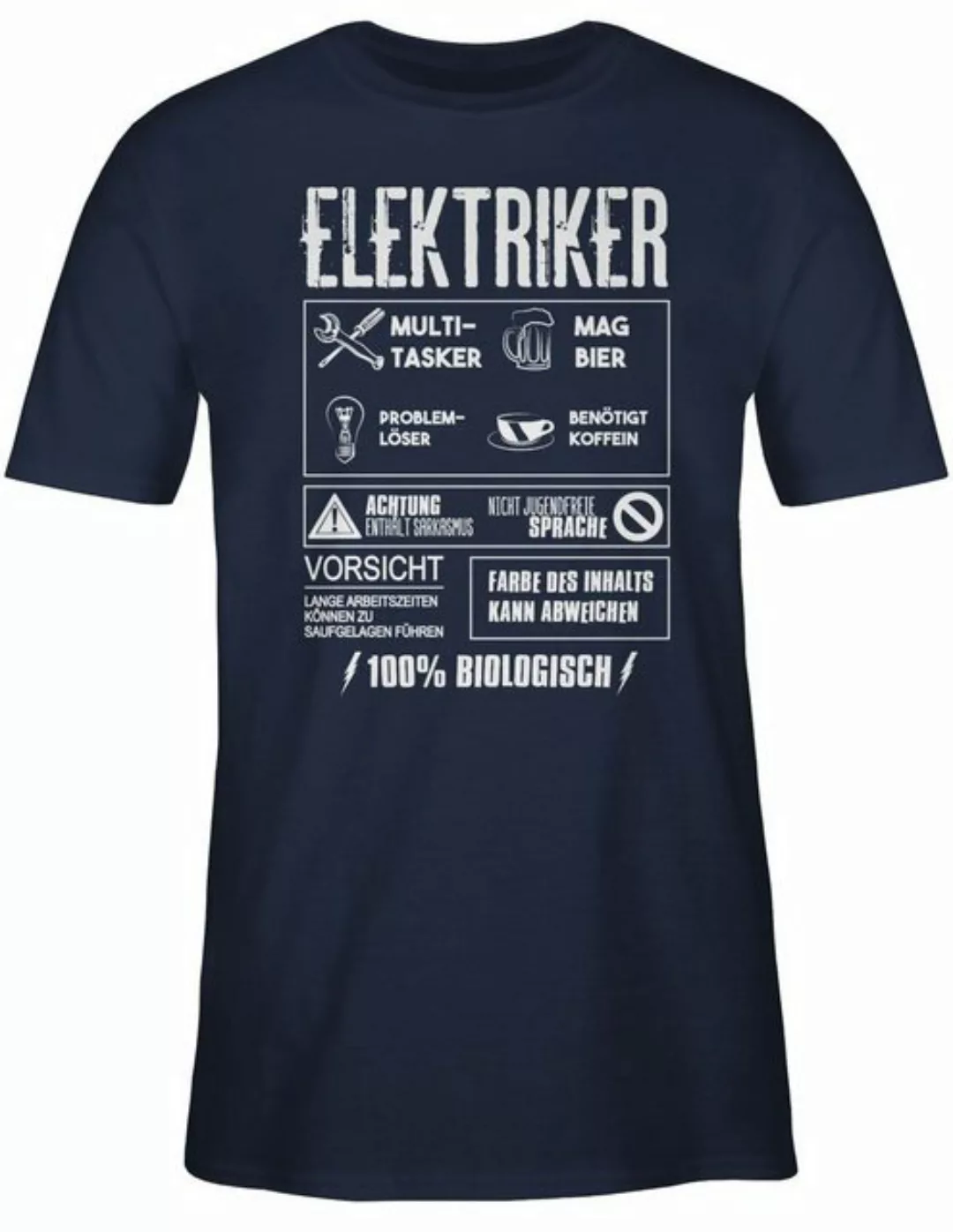 Shirtracer T-Shirt Elektriker - Geschenk Geschenkideen Lustige Geschenke Ic günstig online kaufen