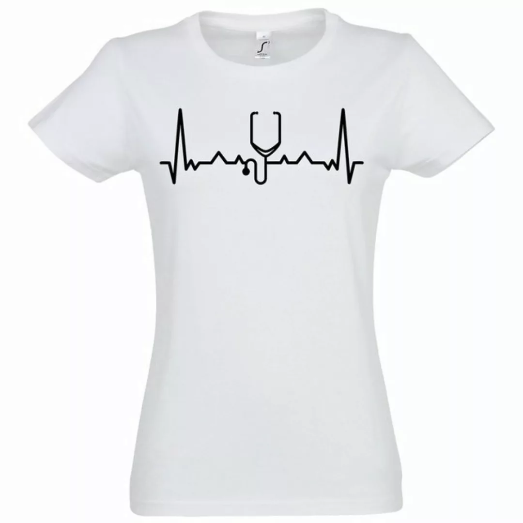 Youth Designz T-Shirt Heartbeat Stethoskop Damen T-Shirt mit modischem Prin günstig online kaufen