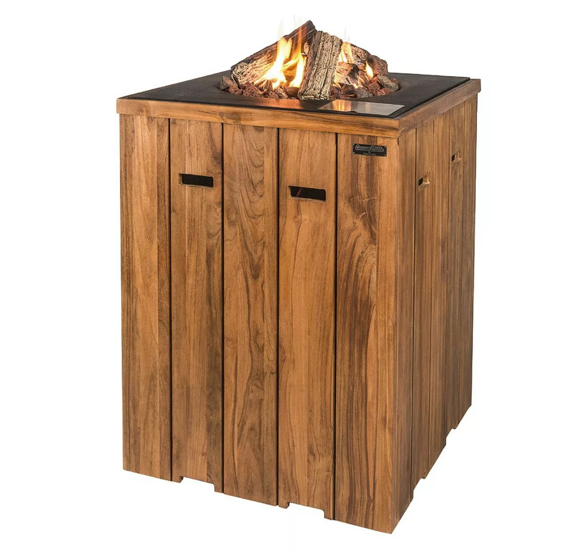 Happy Cocooning Feuertisch Teak-Holz Stehtisch quadratisch schwarz 760x1000 günstig online kaufen