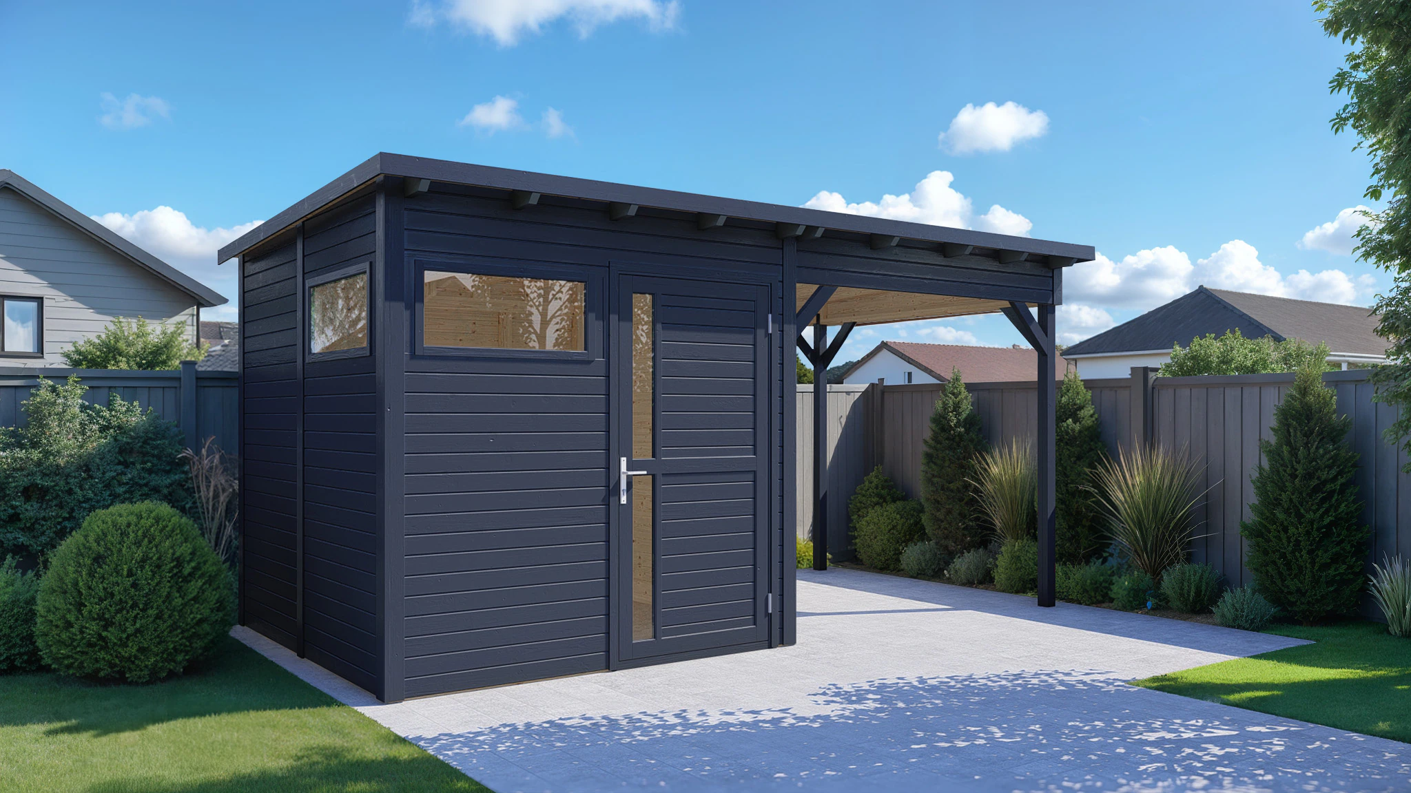 BERTILO Gartenhaus "Pentus 2 Lounge anthrazit" günstig online kaufen