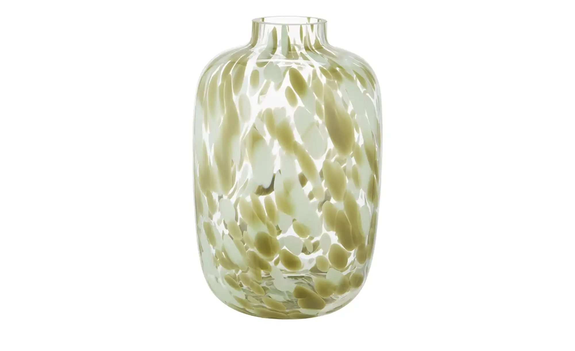 HOME STORY Vase   ¦ gelb ¦ Glas ¦ Maße (cm): H: 27  Ø: 18 Accessoires > Vas günstig online kaufen