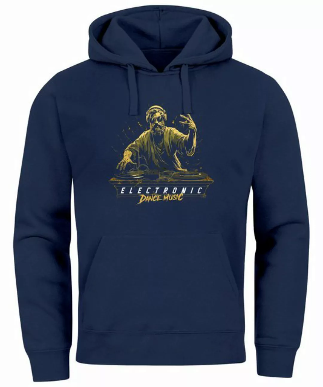 Neverless Hoodie Hoodie Herren Aufdruck Eletronic Dance Music MichelangeloT günstig online kaufen