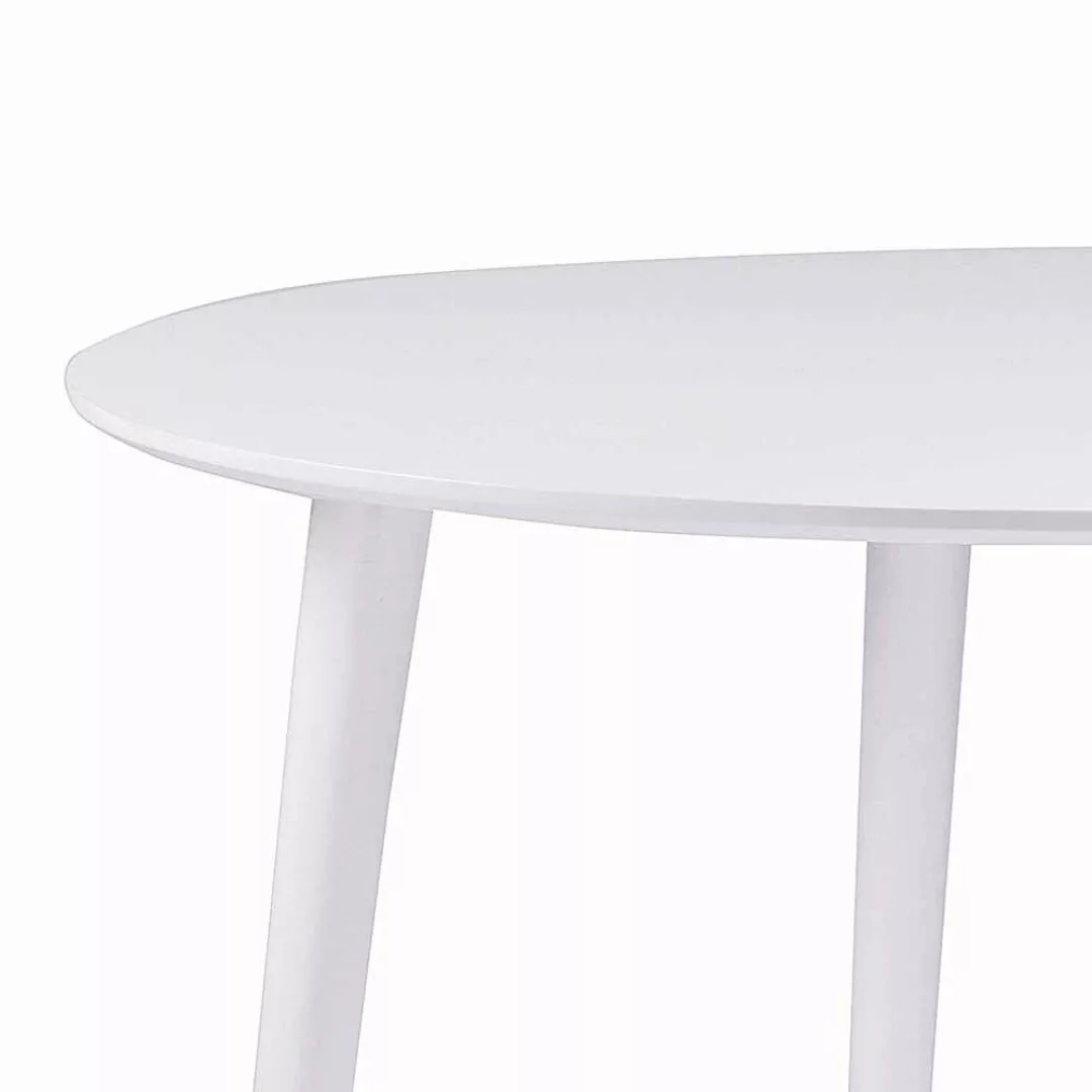 Esszimmertisch in Weiß rund Holz massiv günstig online kaufen