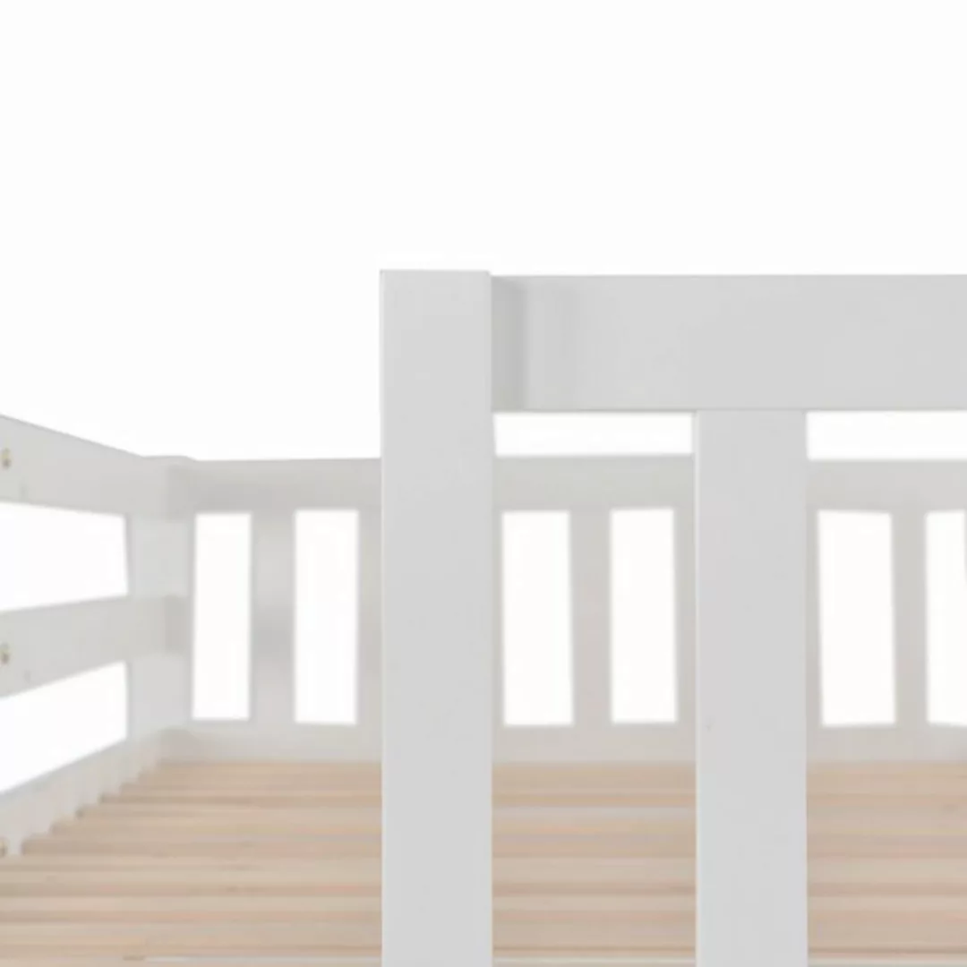 OKWISH Kinderbett Etagenbett mit Treppe und Rutsche, Rahmen aus massivem Ki günstig online kaufen