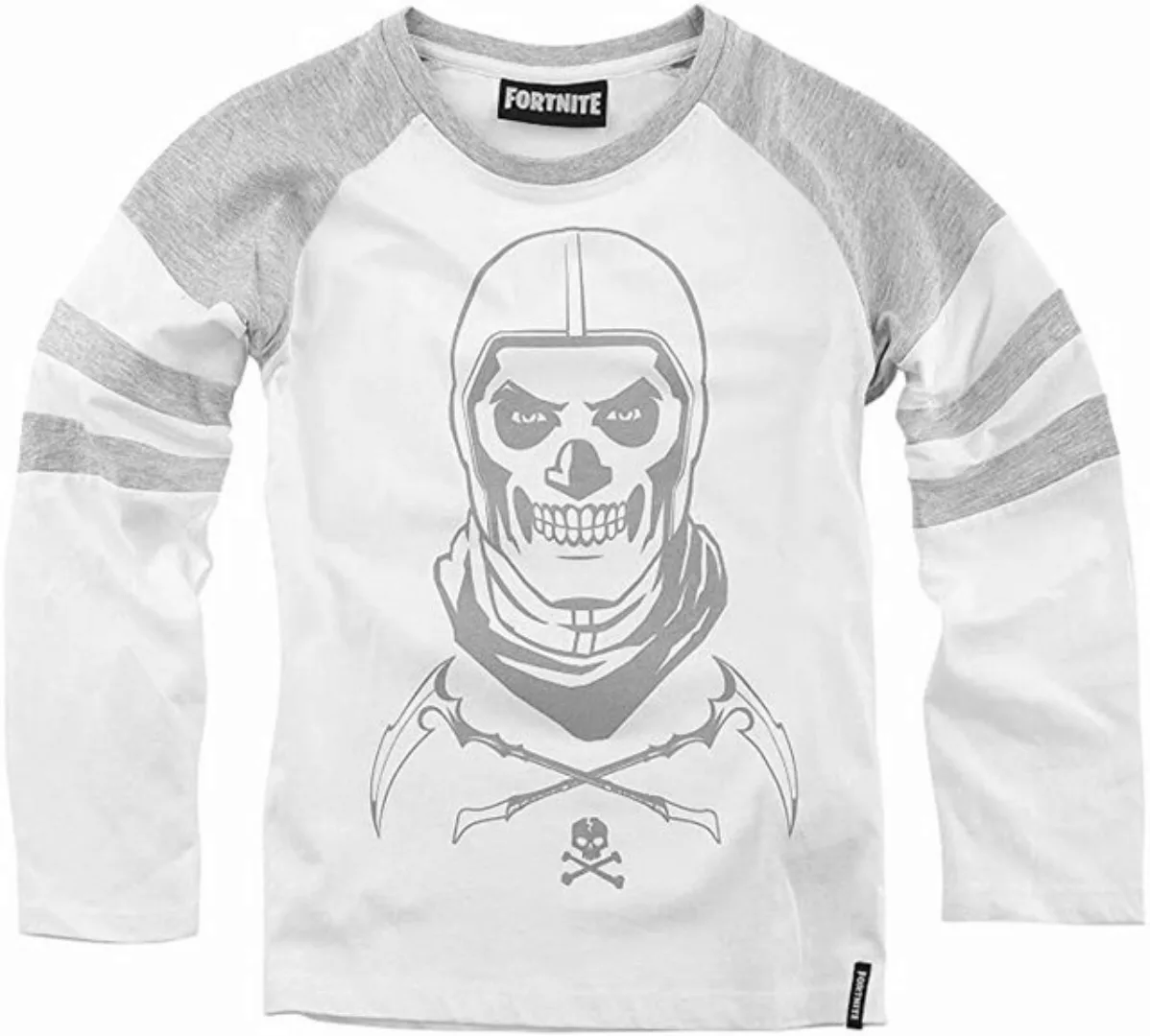 Fortnite Longsleeve FORTNITE Langarm T-Shirt weiss 140 152 164 günstig online kaufen