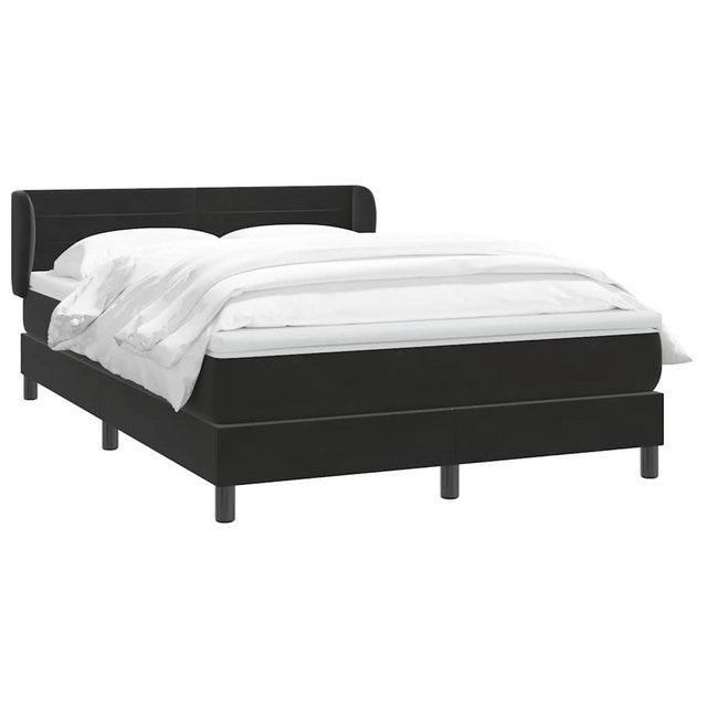 vidaXL Bett Boxspringbett mit Matratze Schwarz 160x220 cm Samt günstig online kaufen