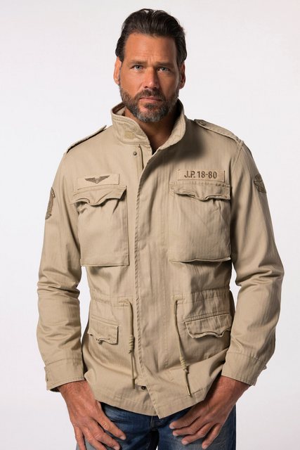 JP1880 Funktionsjacke Fieldjacket Baumwolljacke Badges Vintage Look günstig online kaufen