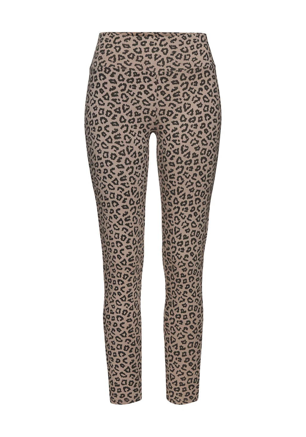 LASCANA Leggings Sweatleggings mit breitem Bündchen im Leo-Print, Loungewea günstig online kaufen