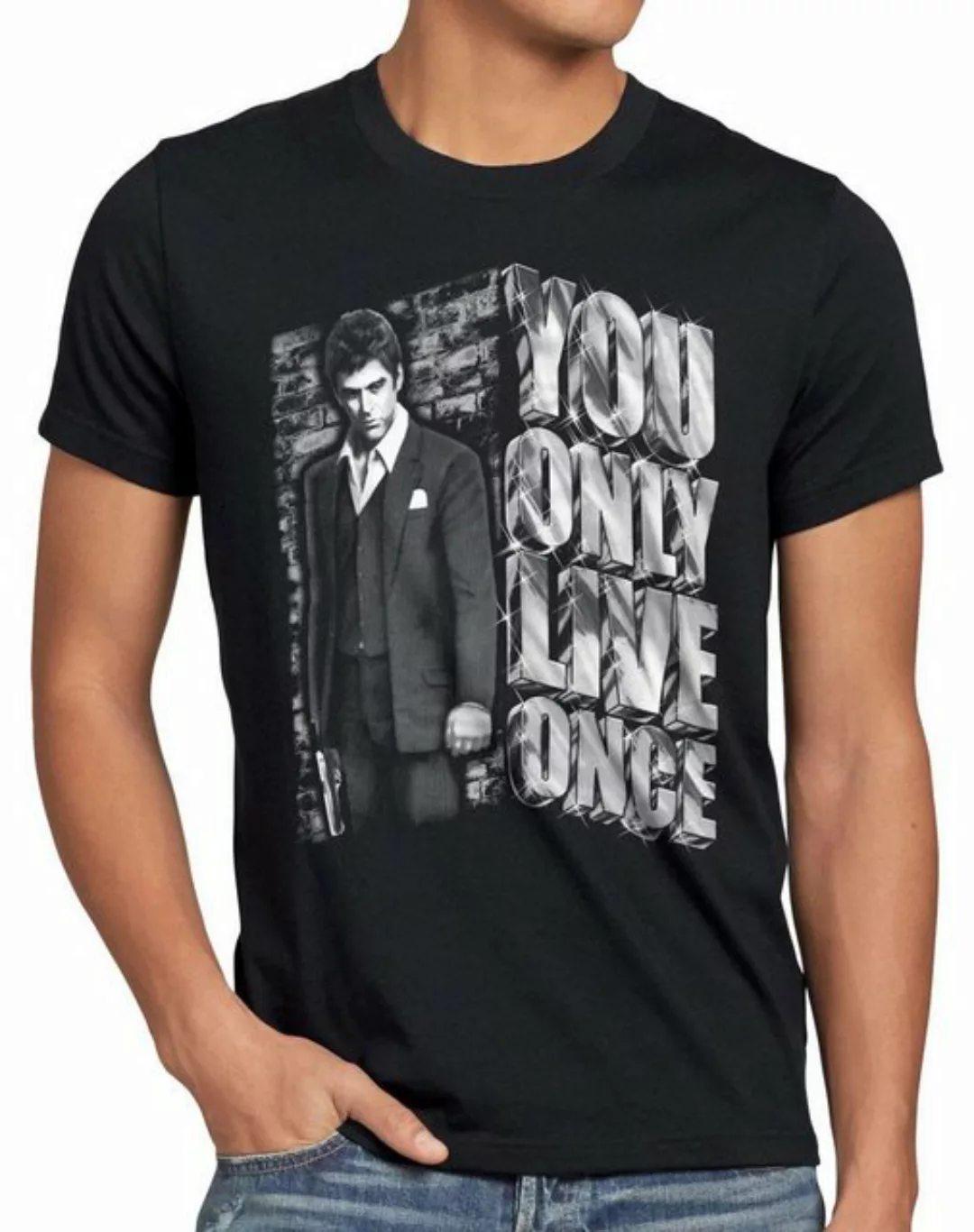 style3 Print-Shirt Herren T-Shirt Scarface Tony pacino kokain gangster pabl günstig online kaufen