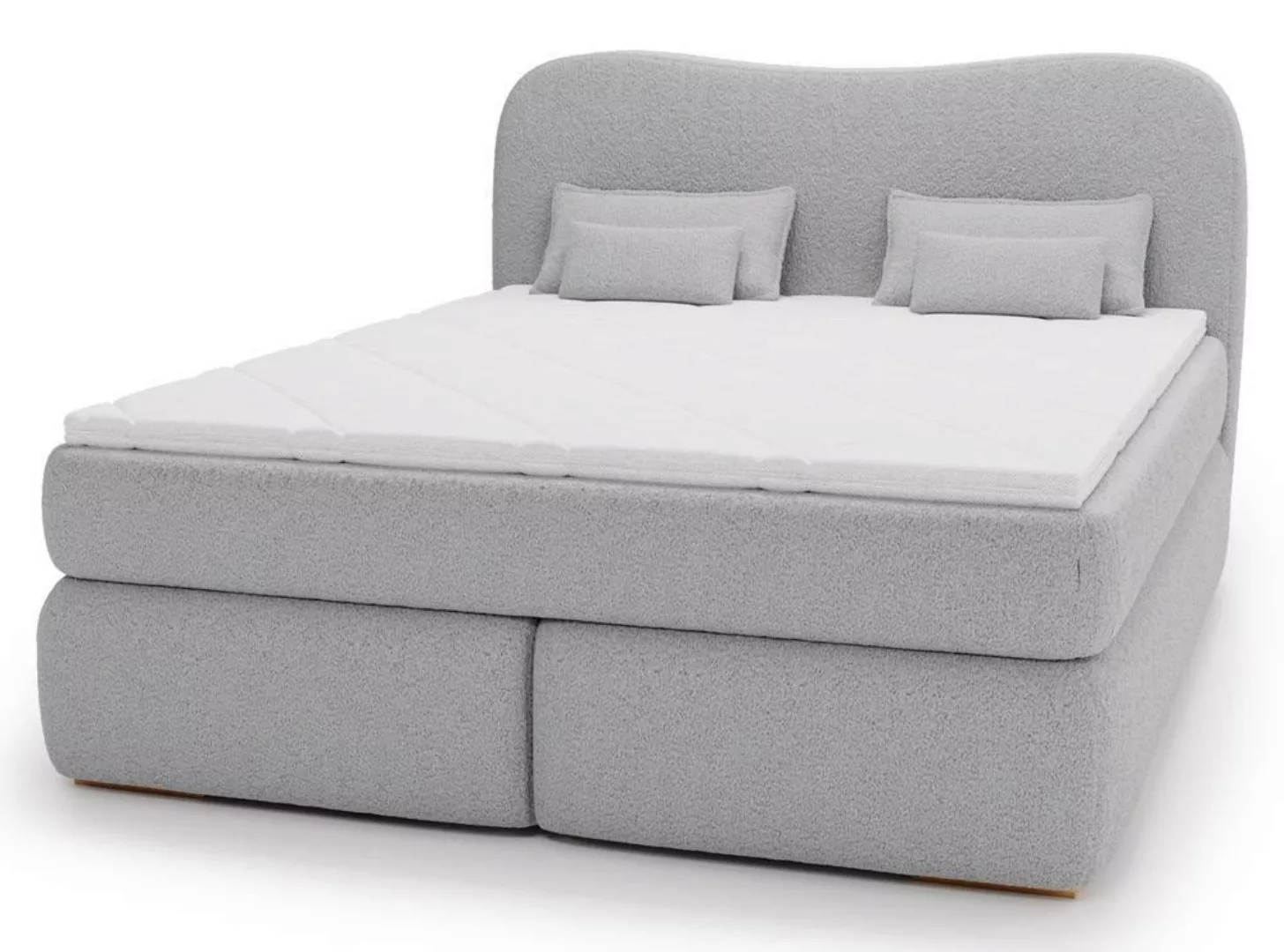 NADUVI Collection | Lavelle Boxspringbett Bouclé mit Stauraum günstig online kaufen
