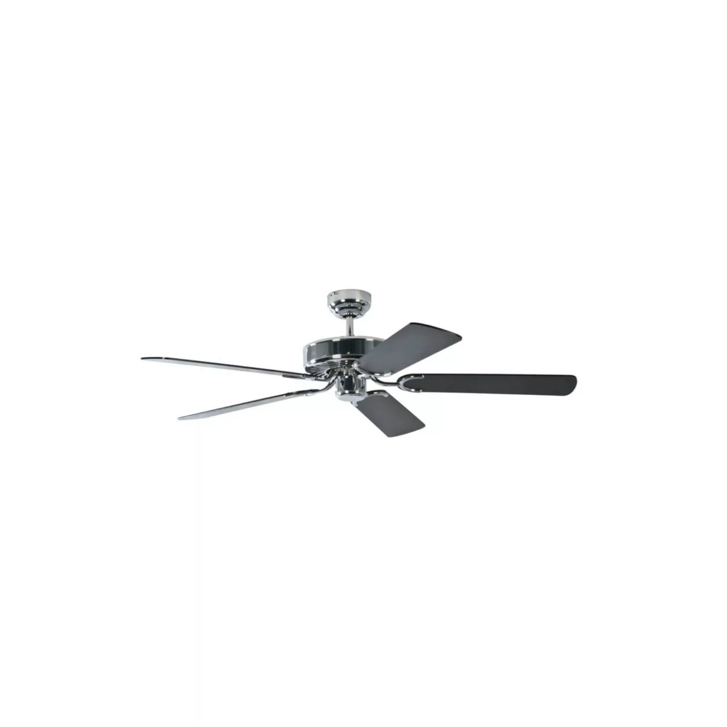 Pepeo Deckenventilator Potkuri Stahl - Schwarz 132 cm mit Zugkette günstig online kaufen