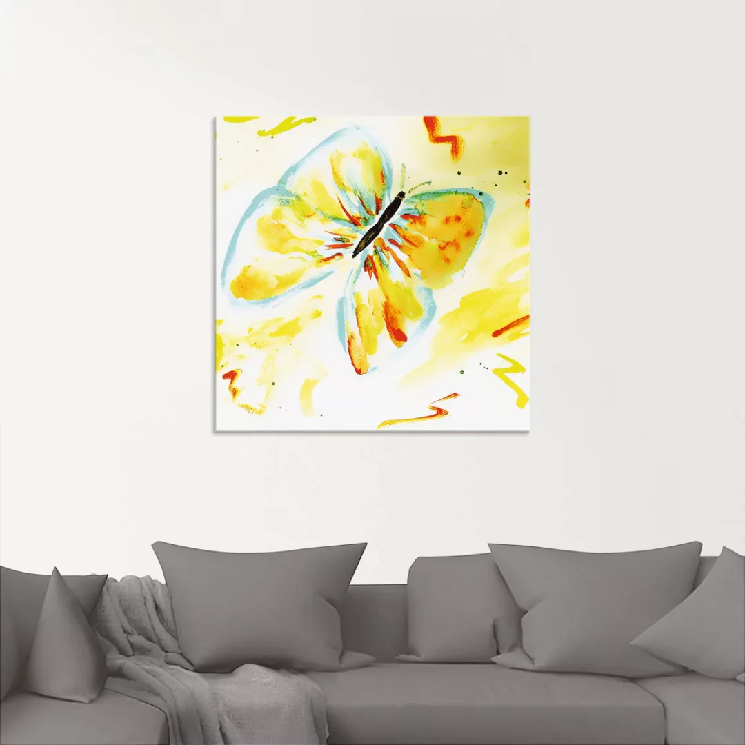 Artland Glasbild "Schmetterling Gelb", Insekten, (1 St.) günstig online kaufen