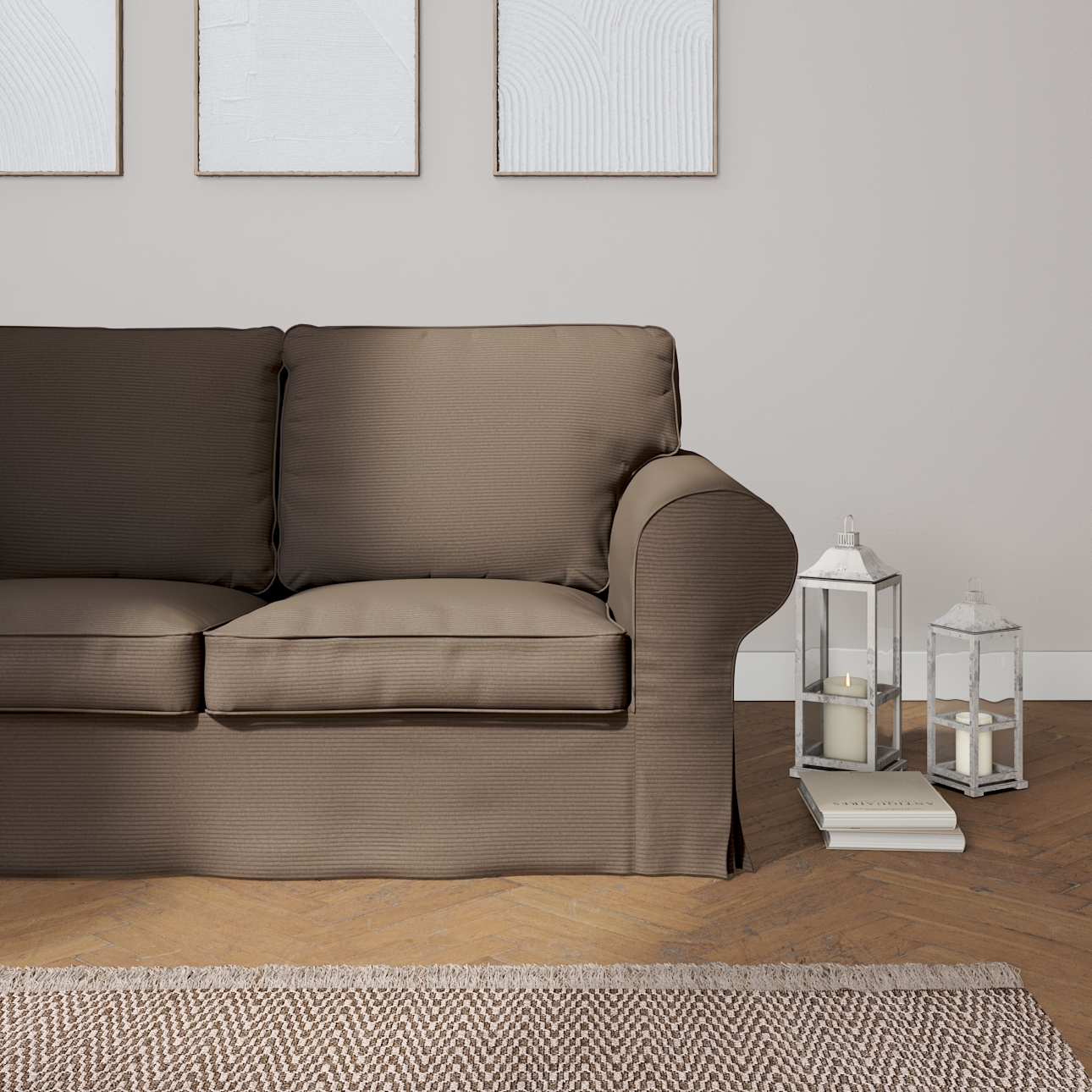 Bezug für Ektorp 2-Sitzer Schlafsofa NEUES Modell, braun, Sofabezug für  Ek günstig online kaufen