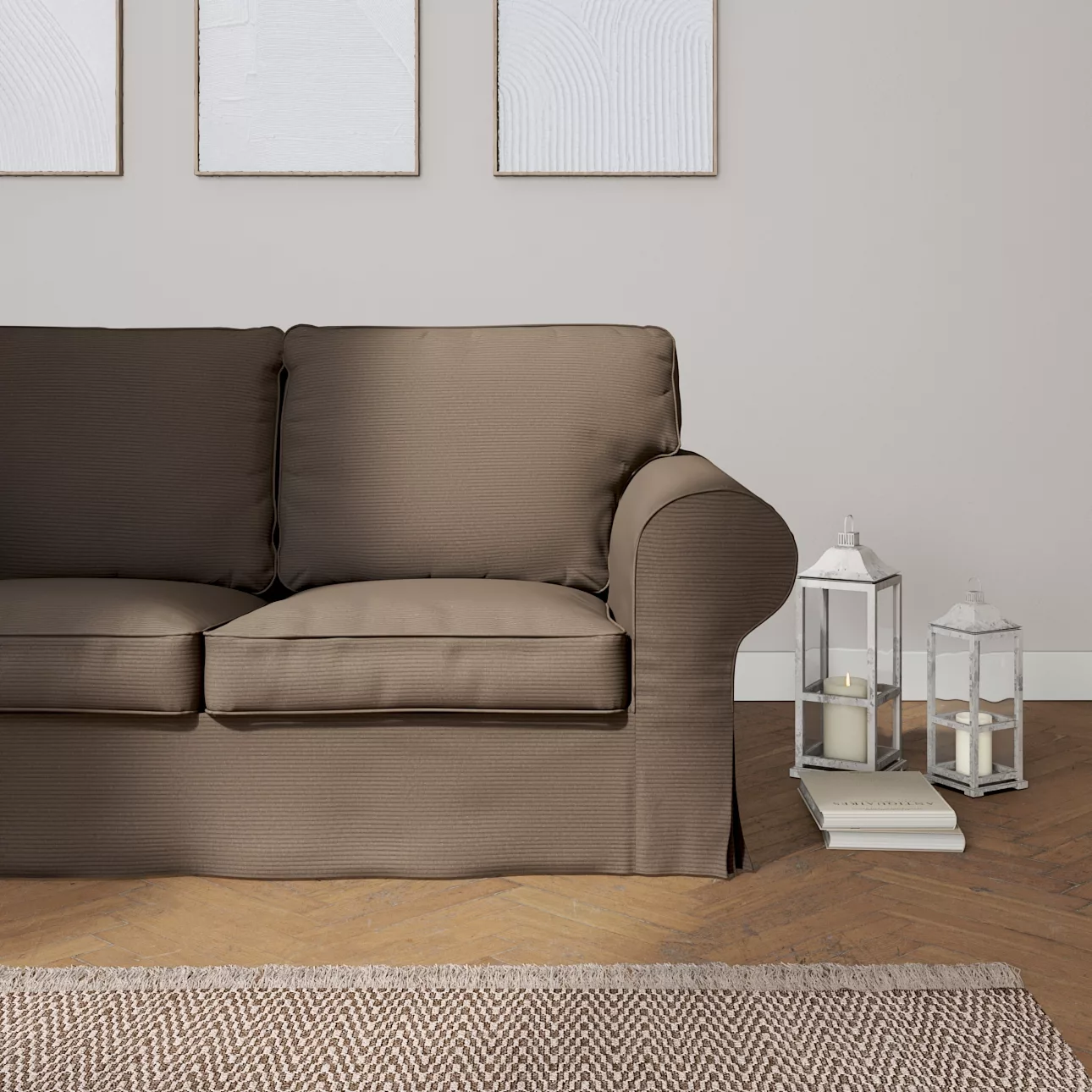 Bezug für Ektorp 2-Sitzer Schlafsofa ALTES Modell, braun, Sofabezug Ektorp günstig online kaufen