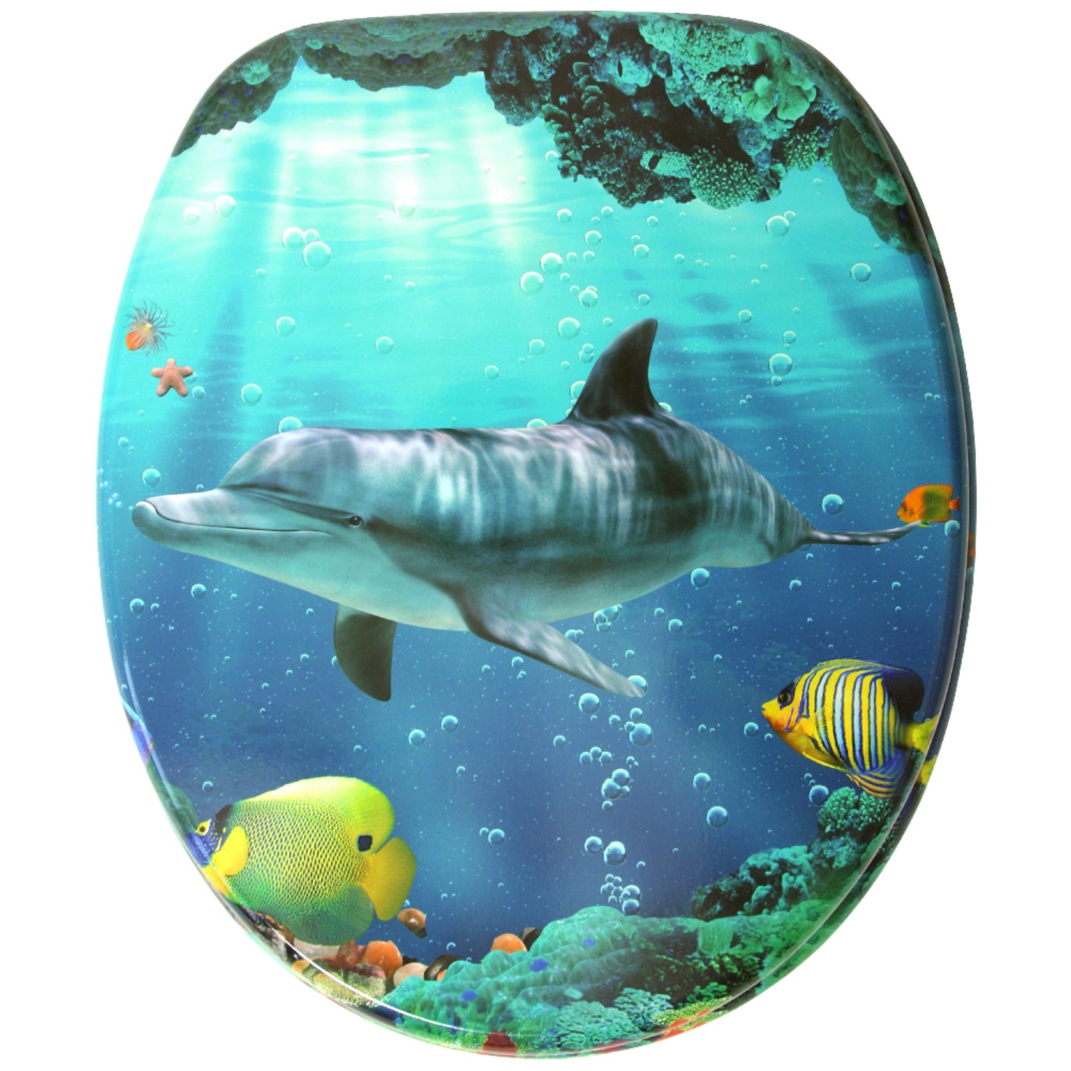 Sanilo WC Sitz mit Absenkautomatik Delphin Korallen, hochwertiger und stabi günstig online kaufen