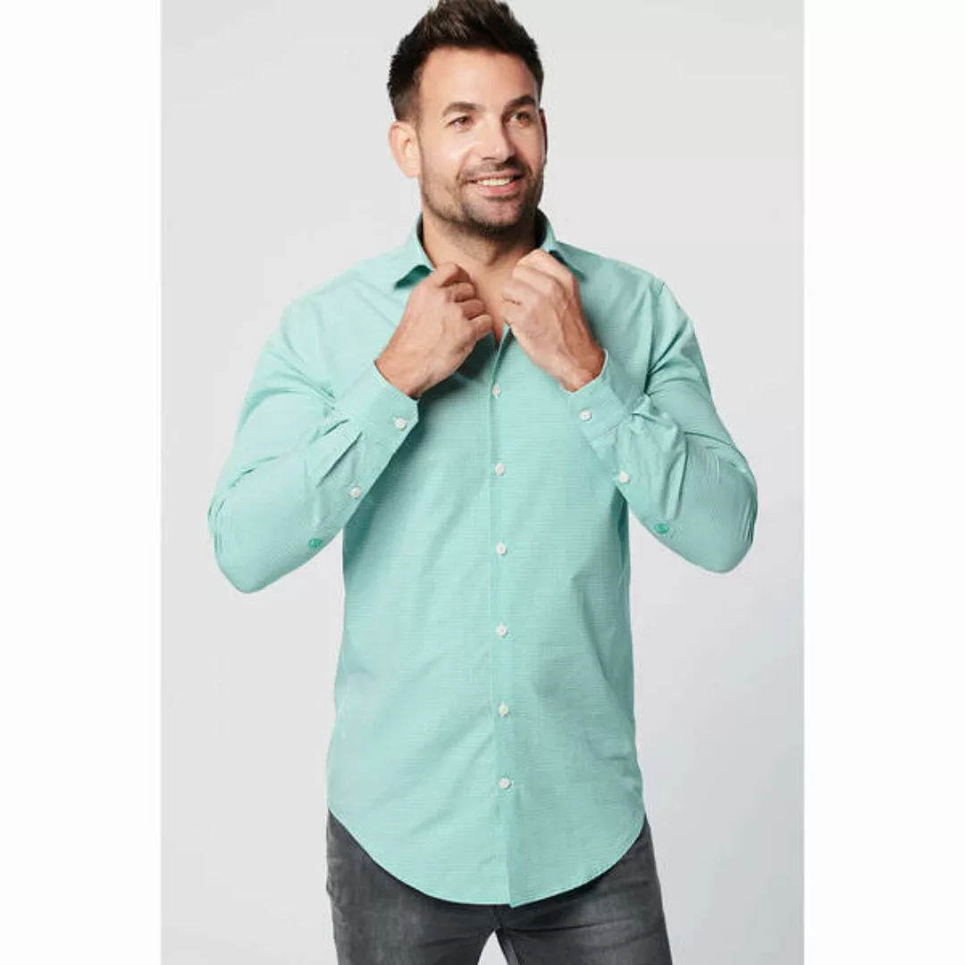 Nachhaltige Langarm Herren Hemd Serious Green Slim Fit 100% Bio günstig online kaufen