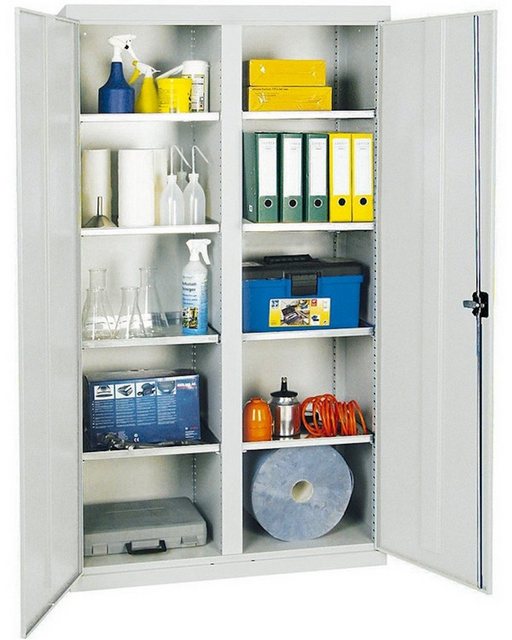 PROREGAL® Werkzeugschrank Werkzeugschrank 2 Türen, HxBxT 180x100x50cm, Lich günstig online kaufen