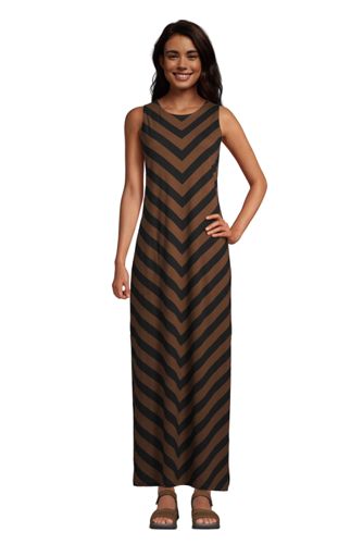 Maxi-Strandkleid Gemustert, Damen, Größe: XS Normal, Schwarz, Baumwolle, by günstig online kaufen