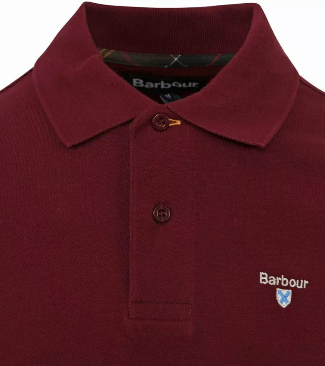 Barbour Tartan Pique Poloshirt Bordeaux - Größe XXL günstig online kaufen