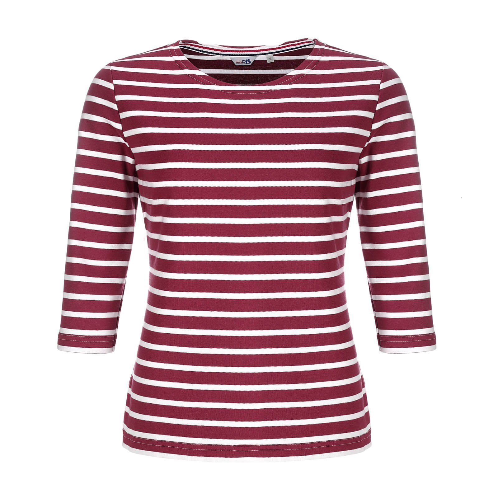 modAS 3/4-Arm-Shirt Bretonisches Damenshirt Rundhalsshirt mit günstig online kaufen