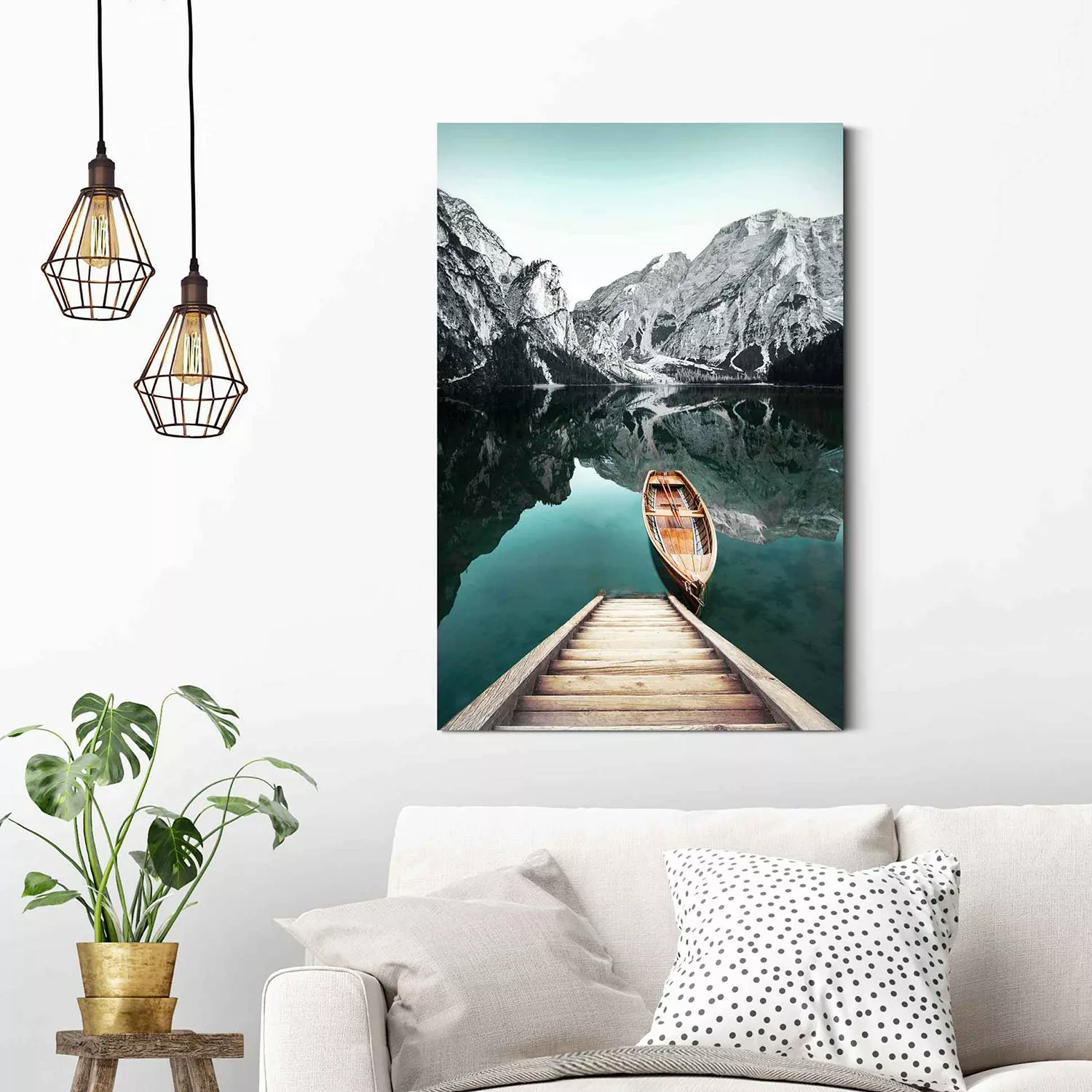 Reinders! Wandbild »Wandbild Berg See Rocky Mountains - Glacier - Winter«, günstig online kaufen