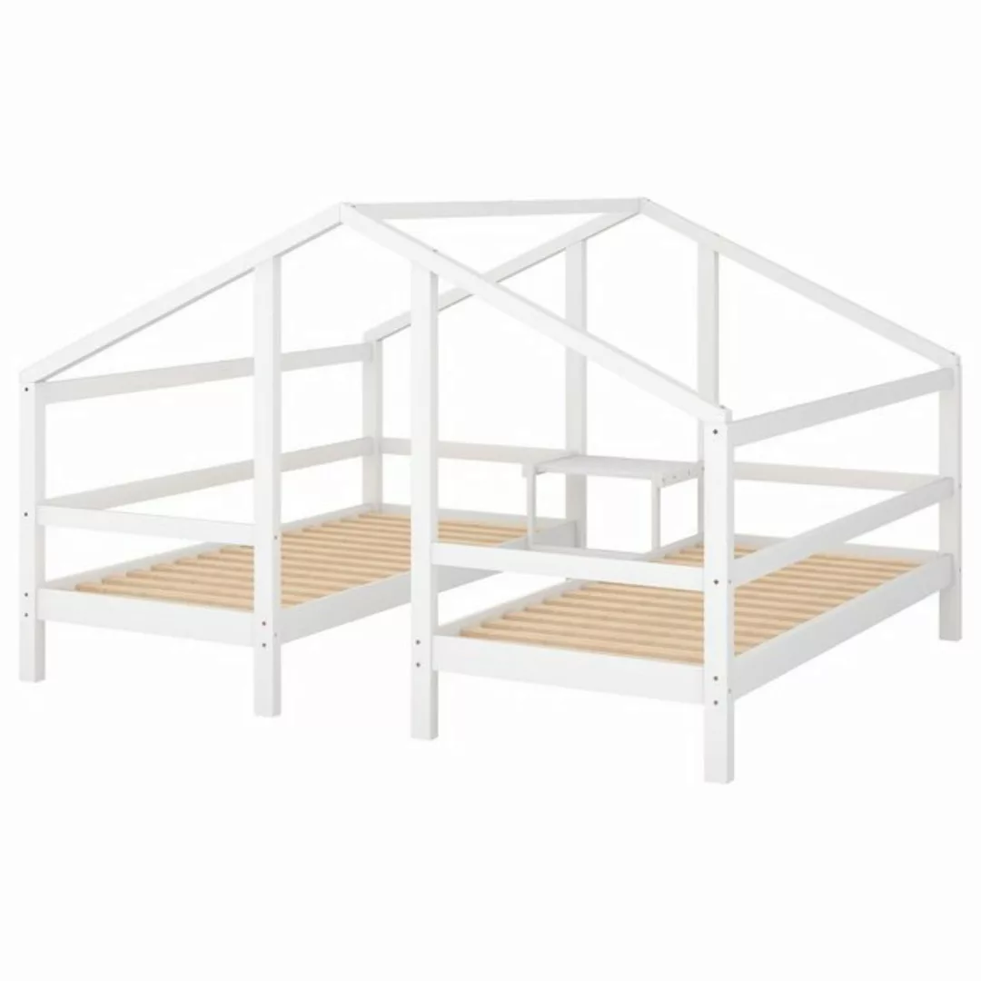 PHOEBE CAT Kinderbett (Jugendbett Einzelbett), 90x200 cm Hausbett für 2 Kin günstig online kaufen