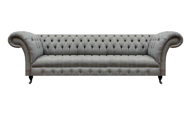 Xlmoebel 4-Sitzer Neues Luxus-Grau Chesterfield-Sofa für das Wohnzimmer, Pl günstig online kaufen