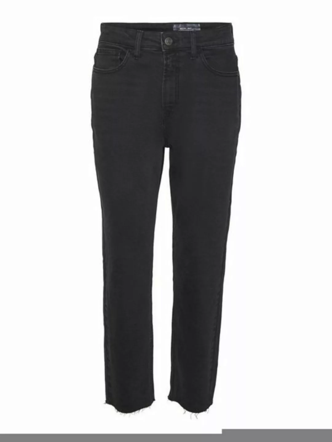 Noisy May Damen Jeans NMMONI Straight Fit Schwarz - Black Denim günstig online kaufen